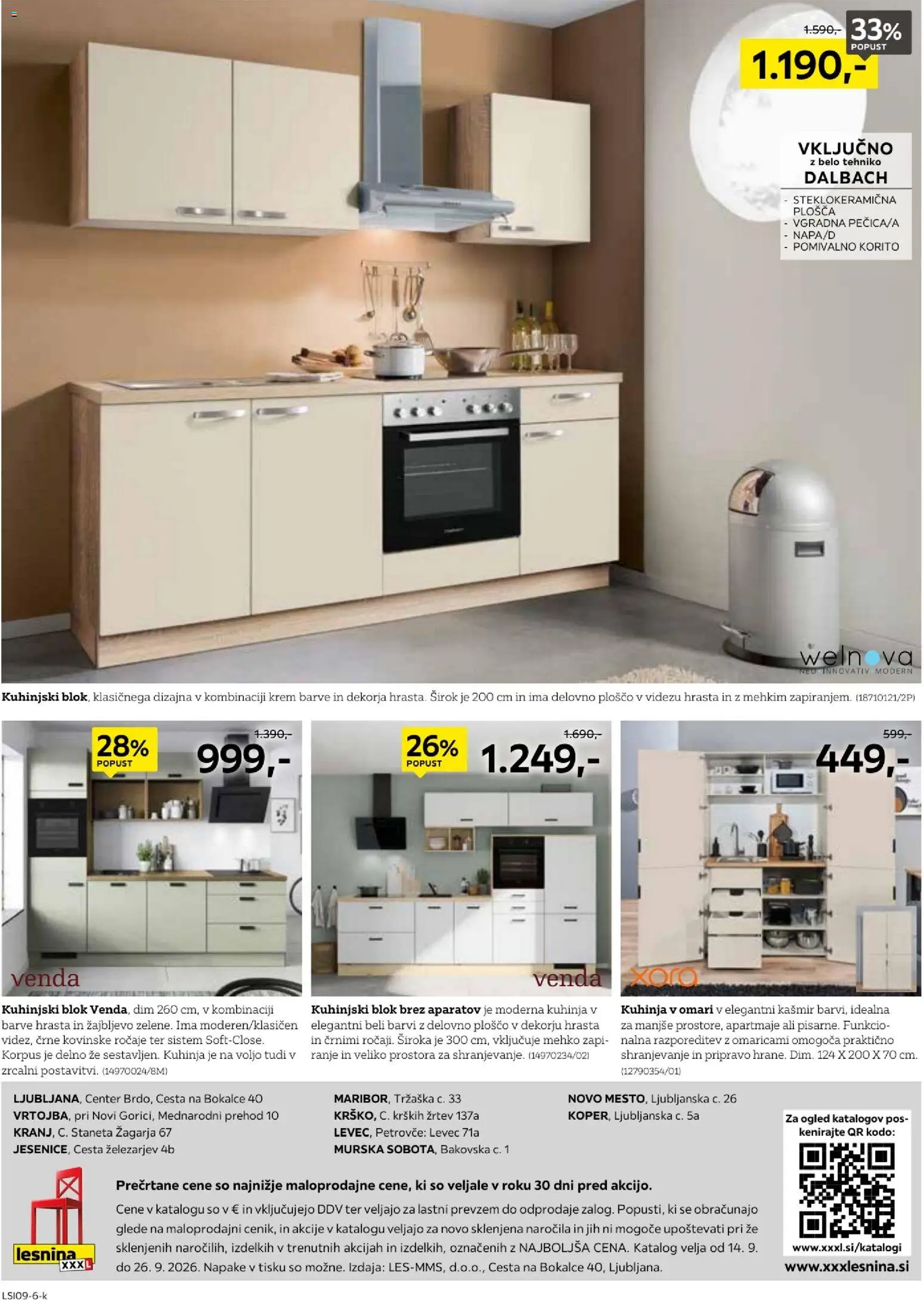 Novi XXXL Lesnina katalog ponudbe – veljaven od 14.09.2026 | Stran: 18 | Izdelki: Kuhinja, Pomivalno korito, Blok