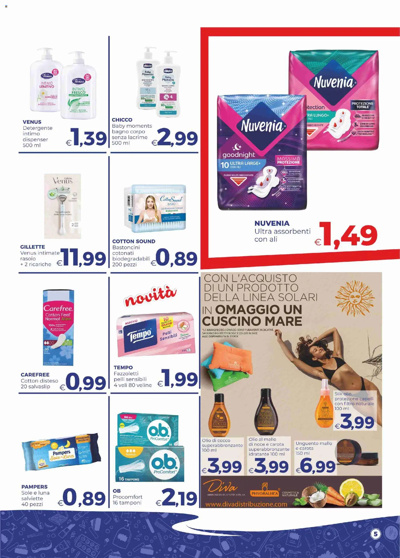 Volantino Pilato del 07/07/2026 | Pagina: 5 | Prodotti: Rasoio, Detergente, Olio, Cuscino