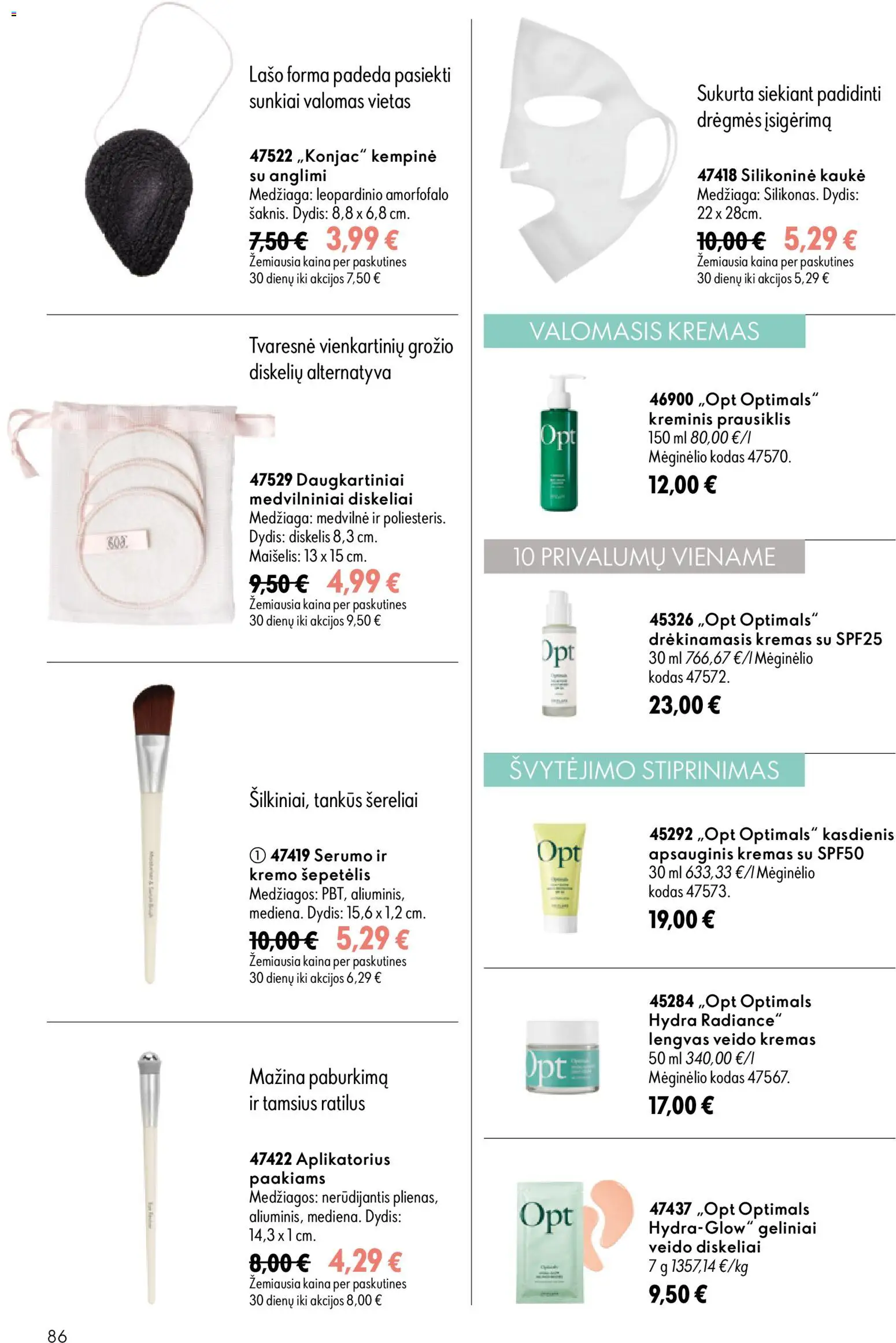 Oriflame akcijos nuo 2026.07.15 | Puslapis: 86 | Prekių: Šepetėlis, Kremas, Kaukė, Prausiklis