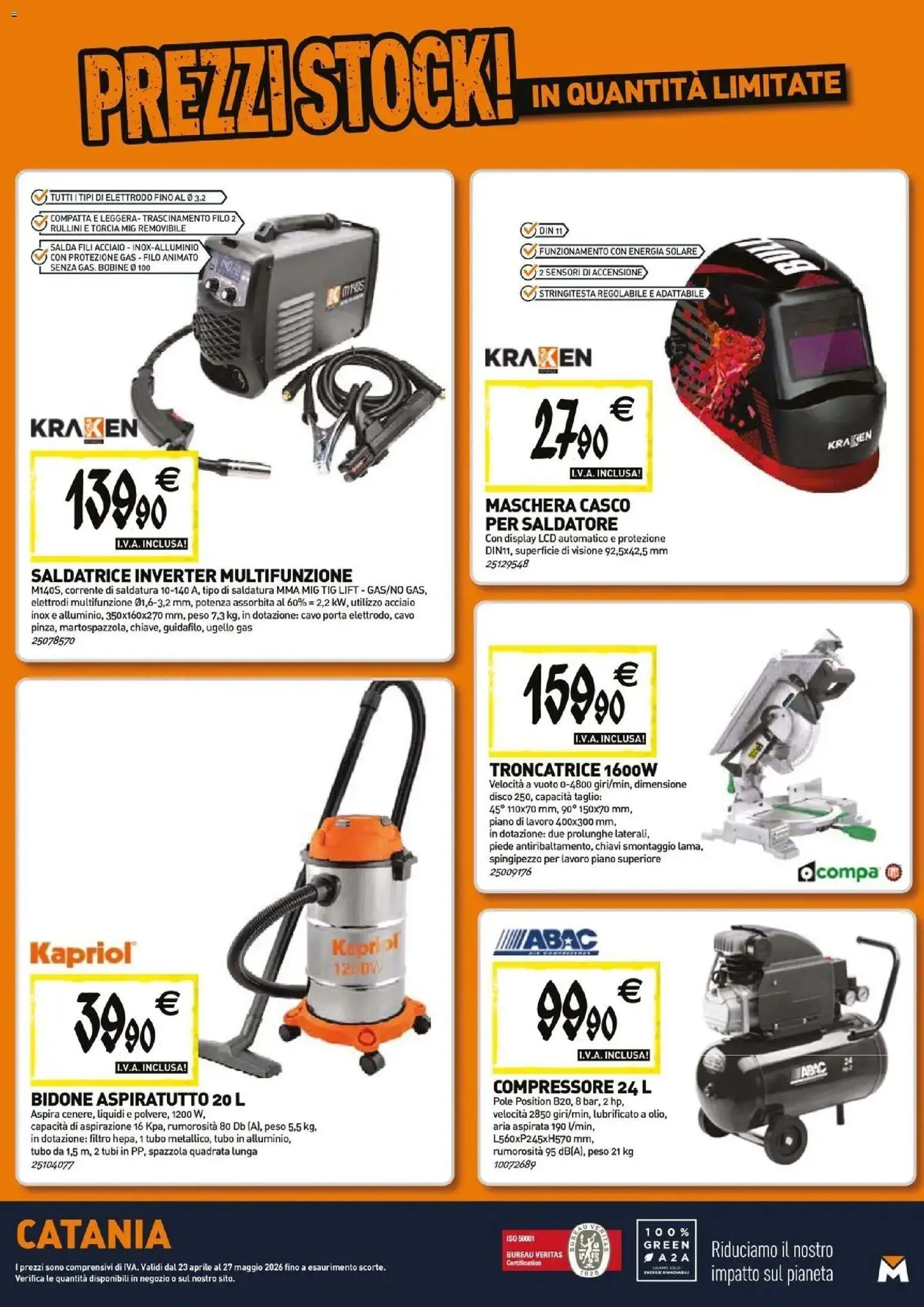 Volantino TECNOMAT del 23.04.2026 | Pagina: 21 | Prodotti: Spazzola, Maschera, Torcia, Saldatrice