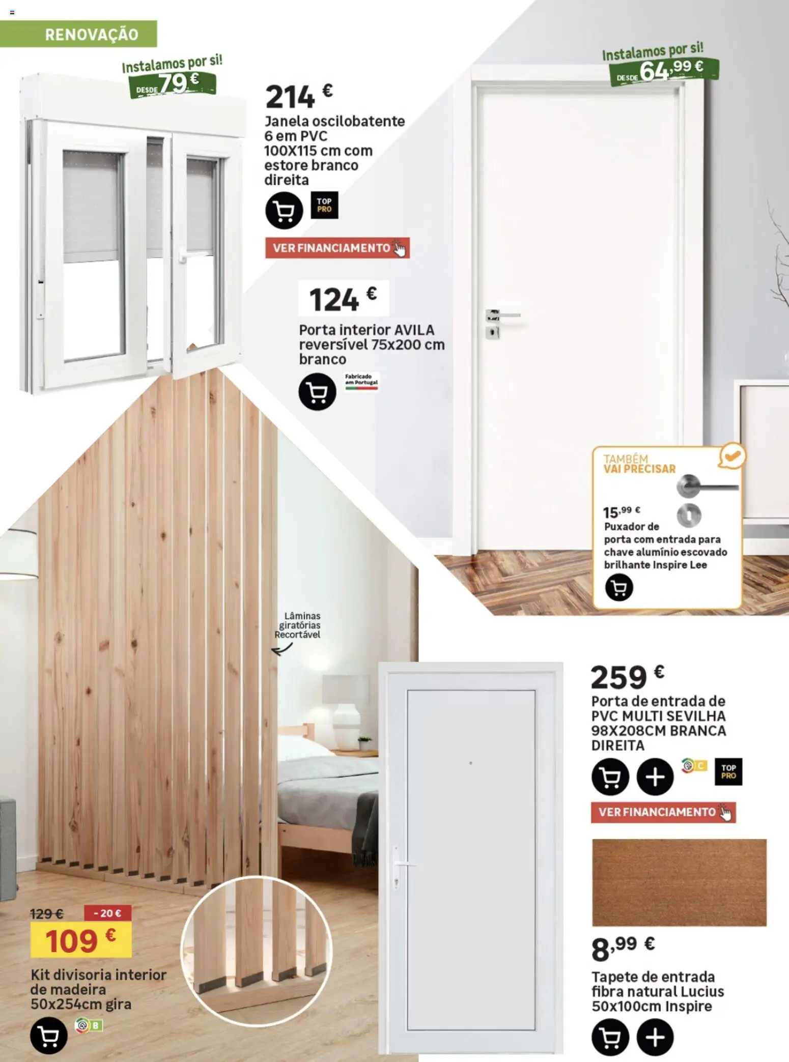 Leroy Merlin Catálogo │ válido de 01/10/2026 | Página: 8 | Produtos: Porta interior, Janela, Tapete, Tapete de entrada