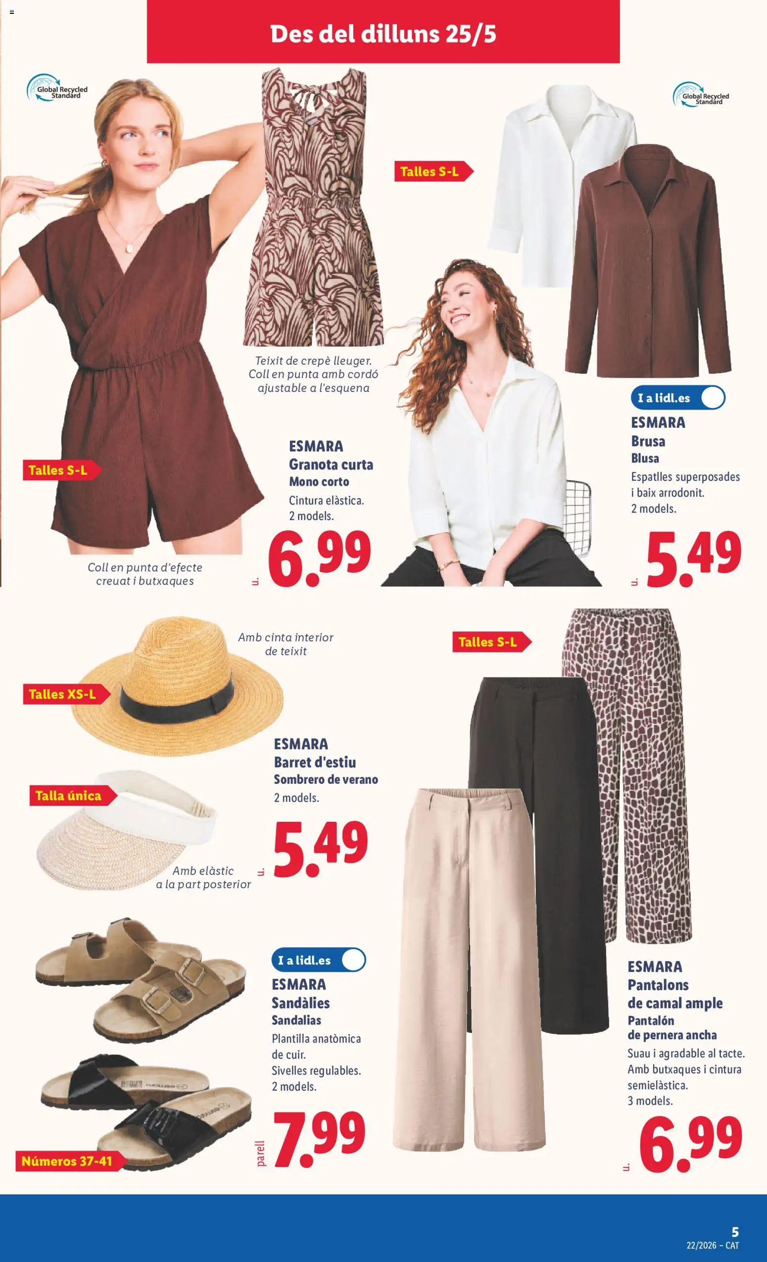 Lidl folleto de bazar │ válido desde el 25.05.2026 | Página: 15 | Productos: Blusa, Sandalias