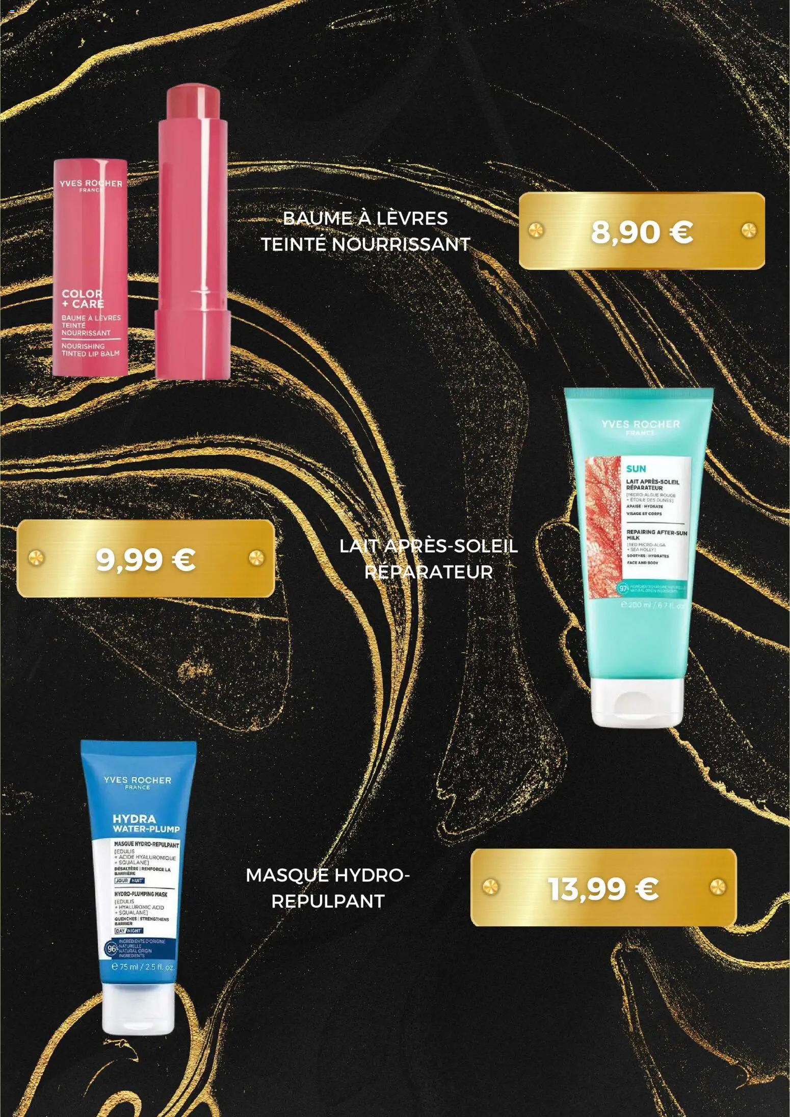 {H1} | Page: 3 | Produits: Body, Ingrédients, Baume à lèvres, Masque