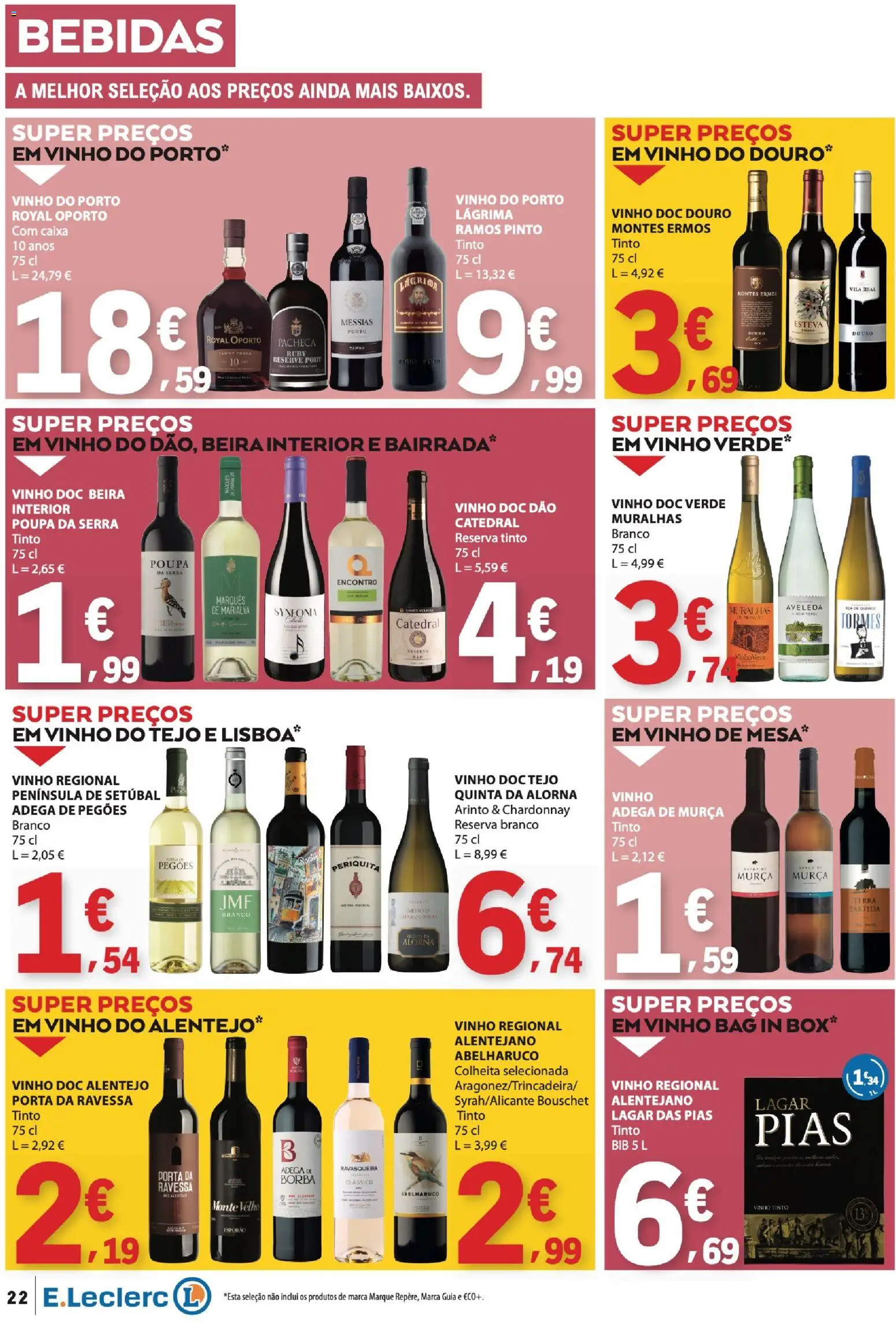E.Leclerc folheto │ válido de 24/09/2026 | Página: 22 | Produtos: Porta, Vinho do Porto, Vinho, Vinho tinto