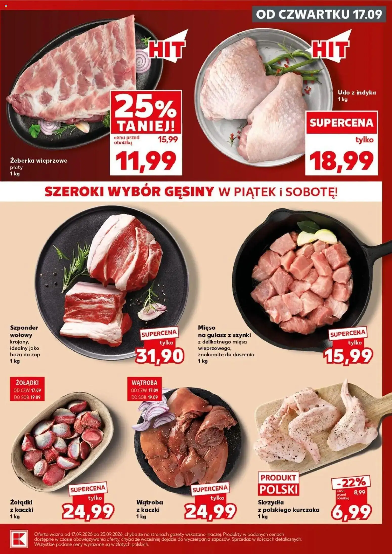 Kaufland gazetka - Super sobota od 19.09.2026 - od jutra PDF | Strona: 9 | Produkty: Żeberka, Żeberka wieprzowe, Gazety, Mięso na gulasz