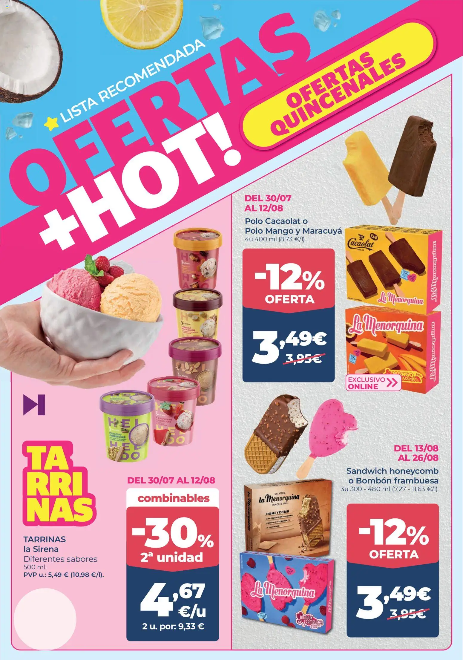 La Sirena Catálogo de helados │ válido desde el 30/07/2026 | Página: 4 | Productos: Chocolate, Ρούτερ