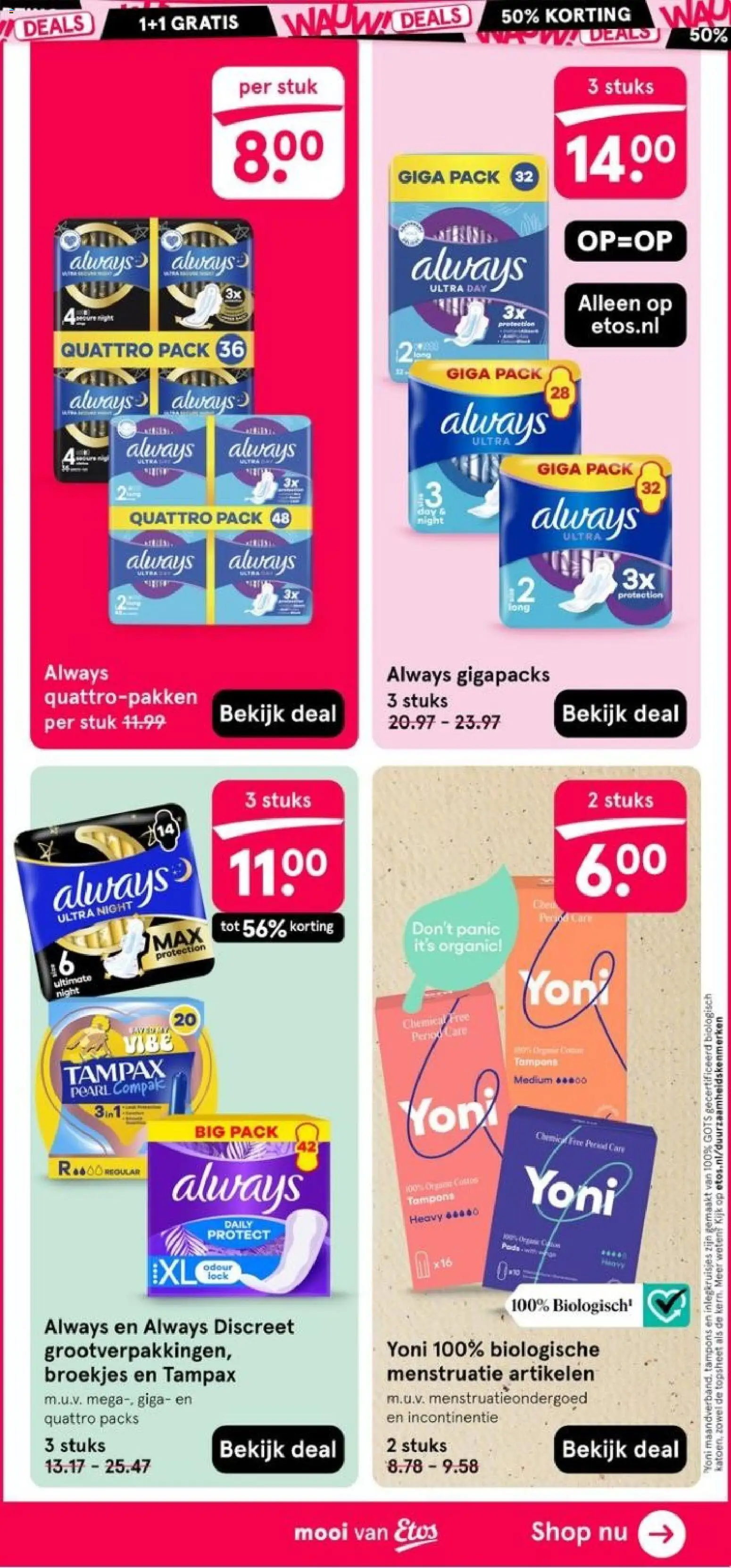 {H1} | Pagina: 57 | Producten: Inlegkruisjes, Tampons