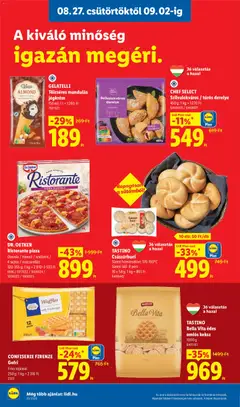 DR. OETKER Ristorante pizza Diavola / Hawaii / szalámis / 4 sajtos / mozzarellás, Ristorante pizza Diavola / Hawaii / szalámis / 4 sajtos / mozzarellás - amely érvényes a következő dátumtól: 2026.08.27. | Oldal: 14
