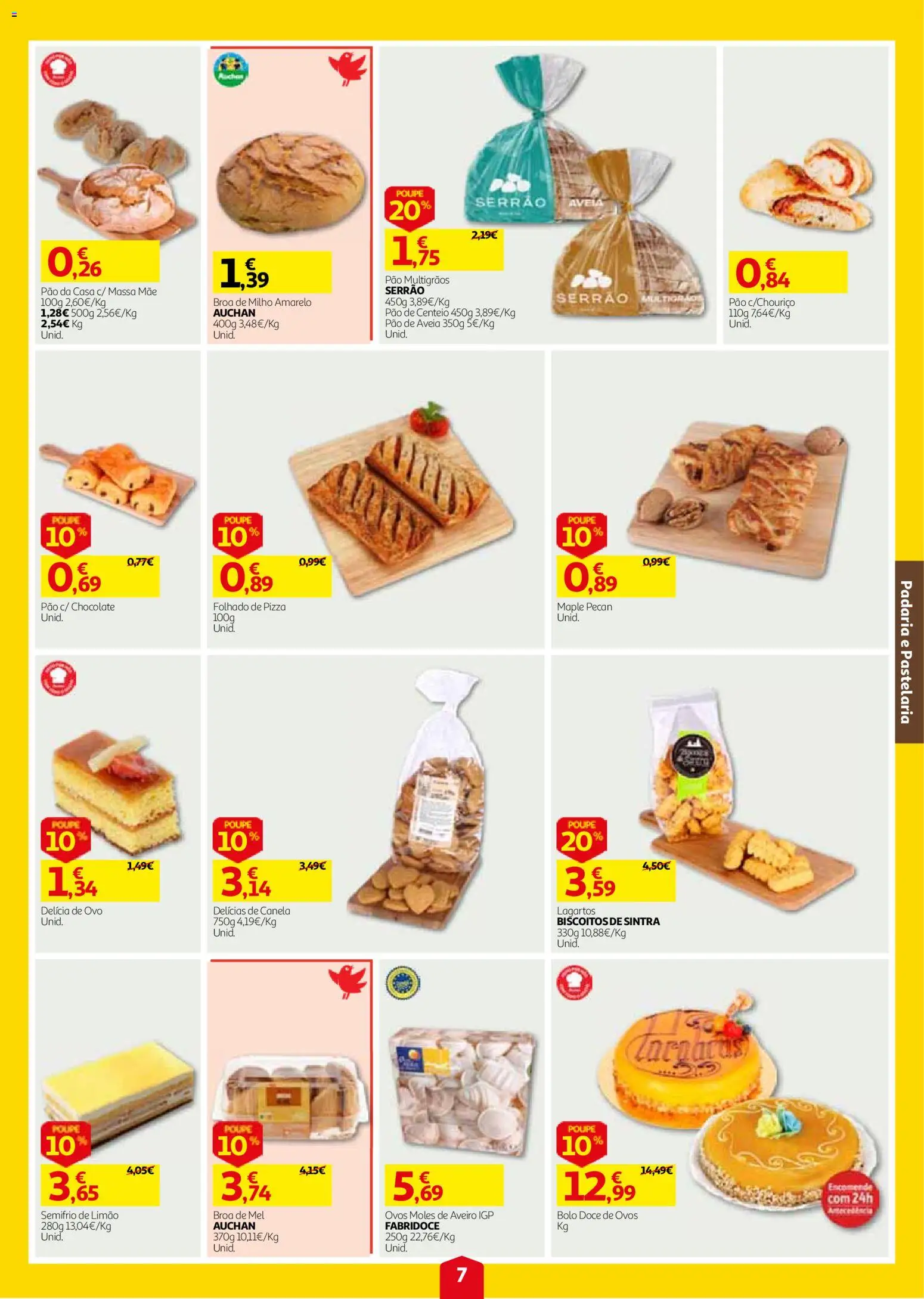 Auchan folheto │ válido de 24/09/2026 | Página: 7 | Produtos: Bolo, Canela, Centeio, Chocolate