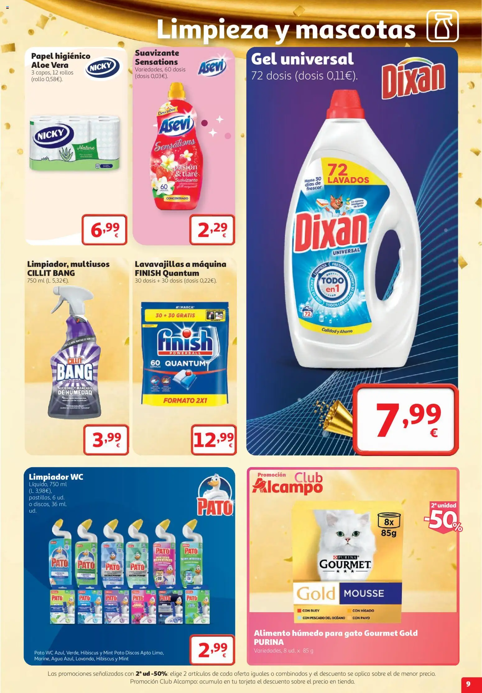 Alcampo SST Grandes Marcas │ válido desde el 22/10/2026 | Página: 9 | Productos: Papel higienico, Suavizante, Lavavajillas, Pato