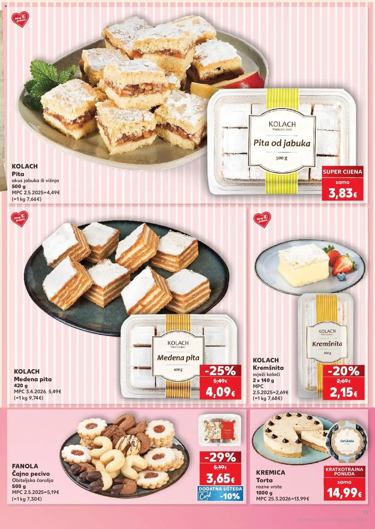 Kaufland katalog | vrijedi od 15.04.2026 | Stranica: 11 | Proizvodi: Pita, Pecivo, Torta, Jabuka