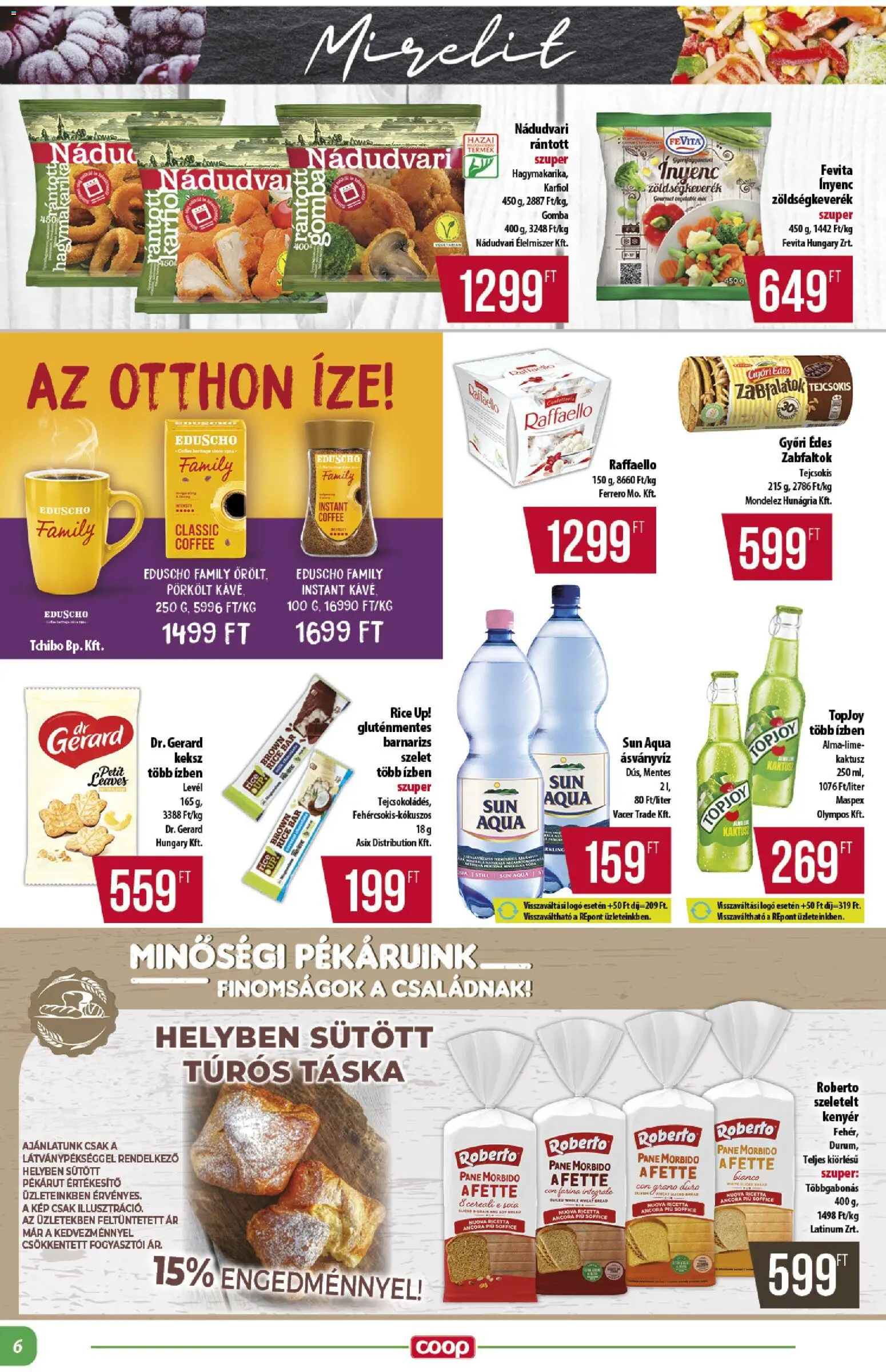 COOP akciós ujság - amely érvényes a következő dátumtól: 28.05.2026 | Oldal: 6 | Termékek: Zöldségkeverék, Raffaello, Gomba, Gluténmentes