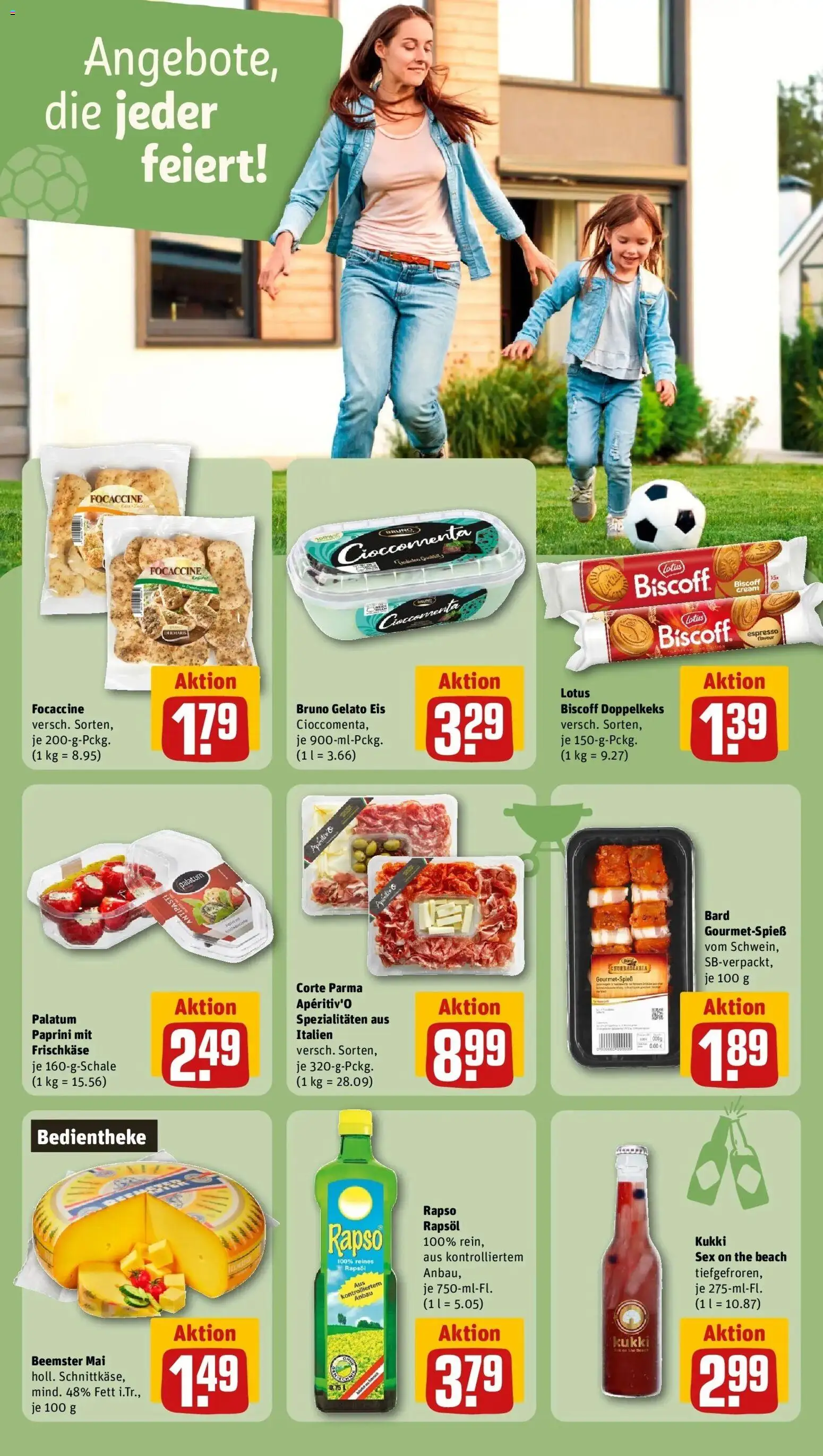 Rewe Prospekt Bergheim / Niederaussem – gültig ab 08.06.2026 | Seite: 18 | Produkte: Rapsöl, Eis, Rapso rapsol, Frischkase