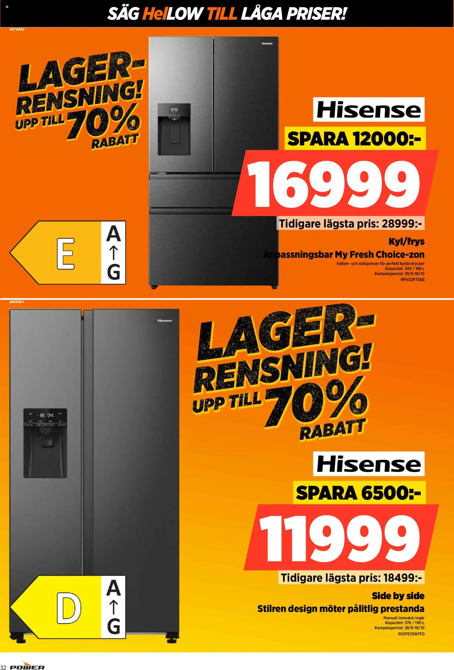 Power reklamblad aktuell från 28/09/2026 | Sida: 32 | Produkter: Vatten, Ismaskin, PC, Drycker