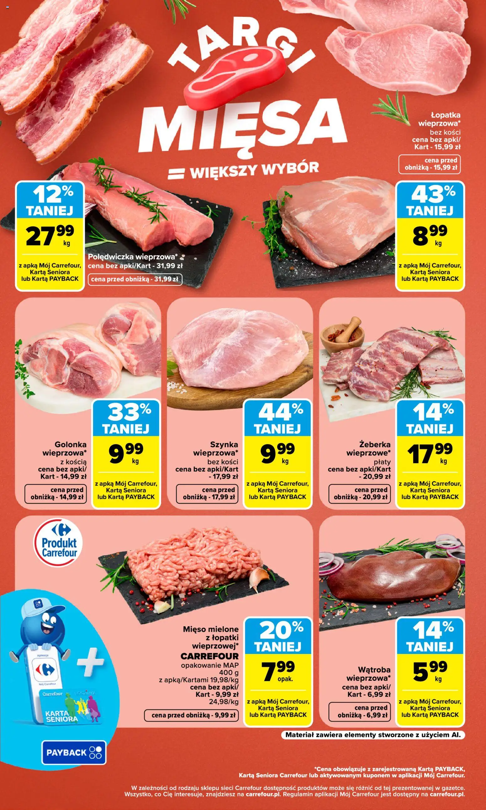 Carrefour gazetka - Weź to na świeżo od 07.09.2026 | Strona: 6 | Produkty: Karta, Mięso, Mięso mielone, Mięso mielone z łopatki