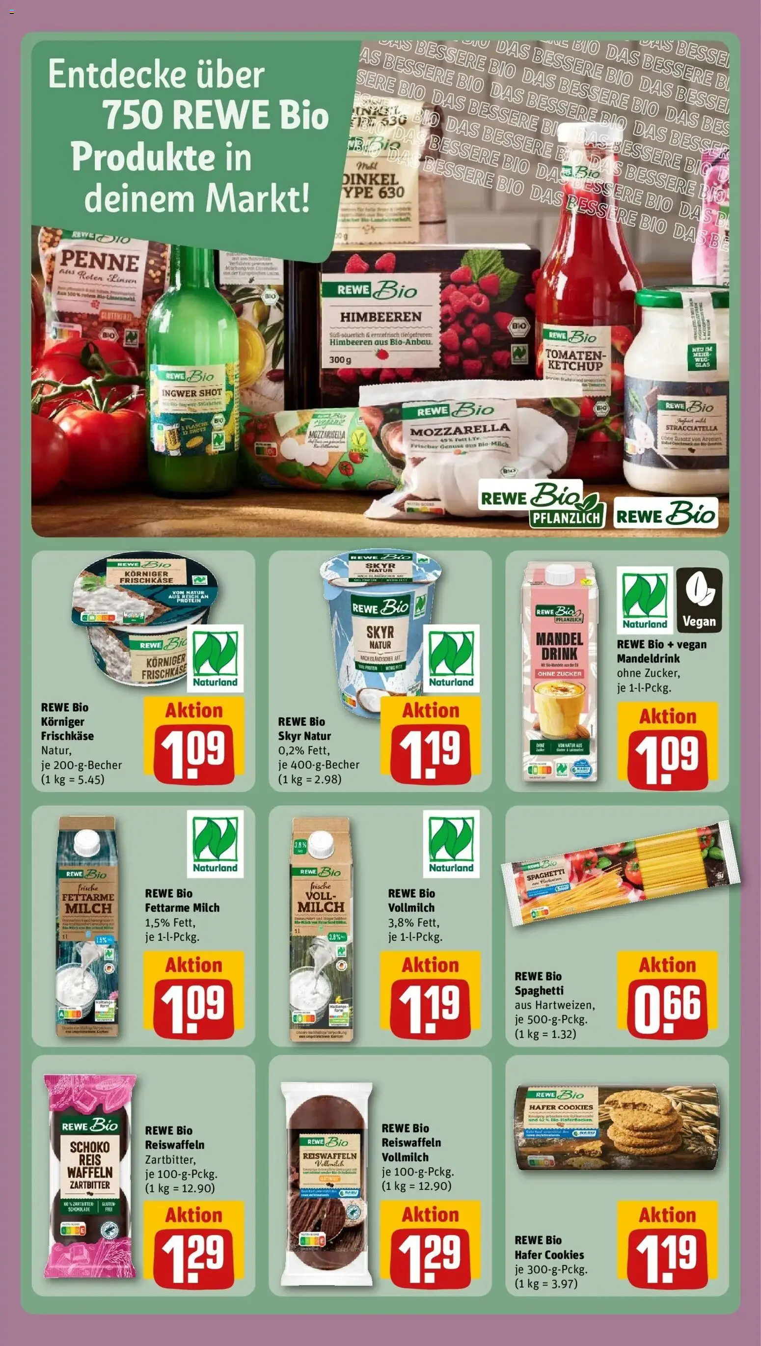 REWE Prospekt ab 28.09.2026 zum Blättern » Angebote | Seite: 3 | Produkte: Spaghetti, Waffeln, Skyr, Zucker