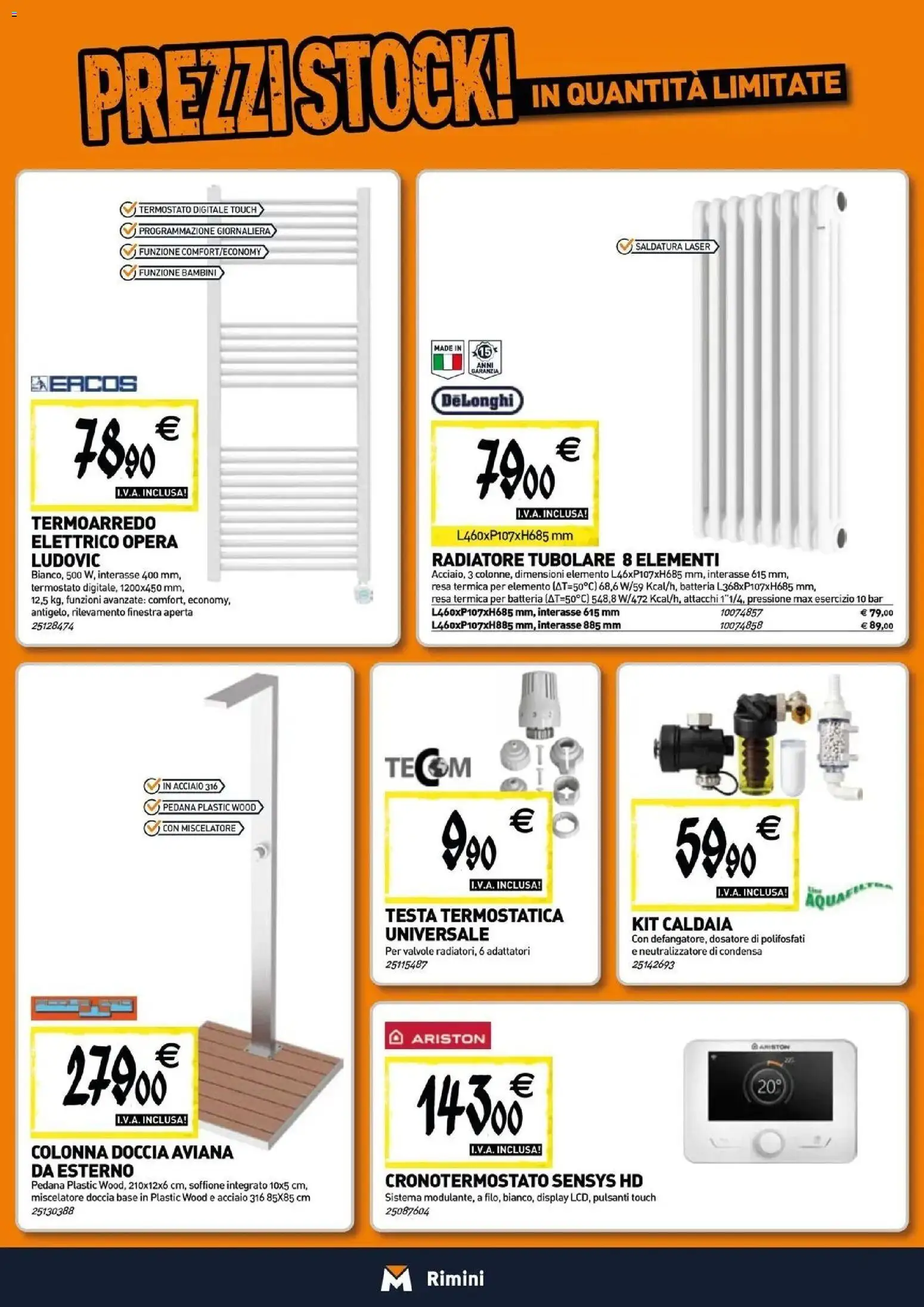 Nuovo TECNOMAT catalogo Rimini dal 27/08/2026 > offerte anteprima 🛍️ | Pagina: 6 | Prodotti: Caldaia, Miscelatore, Batteria, Doccia