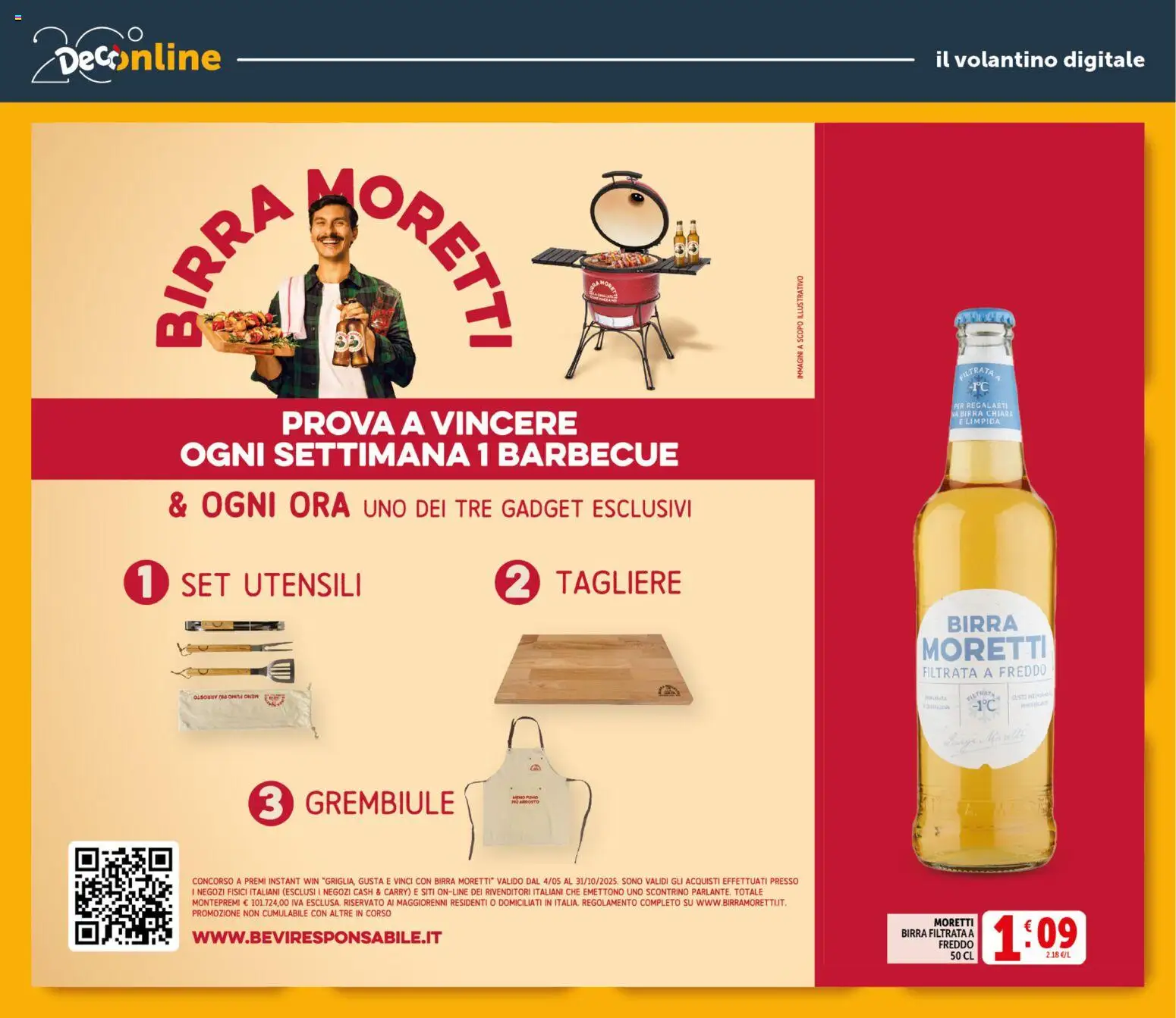 Volantino Decò del 11.05.2026 | Pagina: 36 | Prodotti: Birra, Barbecue, Birra Moretti, Grembiule
