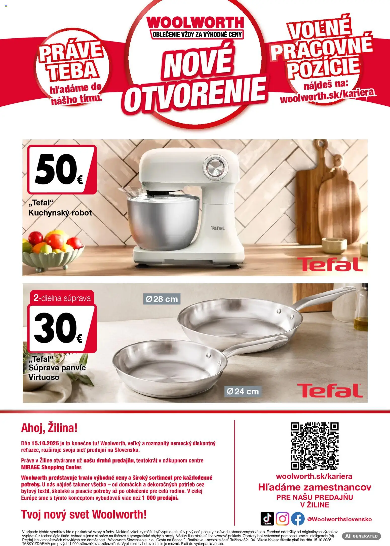 Nové Woolworth akcie – leták je platný od 09.10.2026 | Strana: 12 | Produkty: Kuchynský robot, Robot, Tefal
