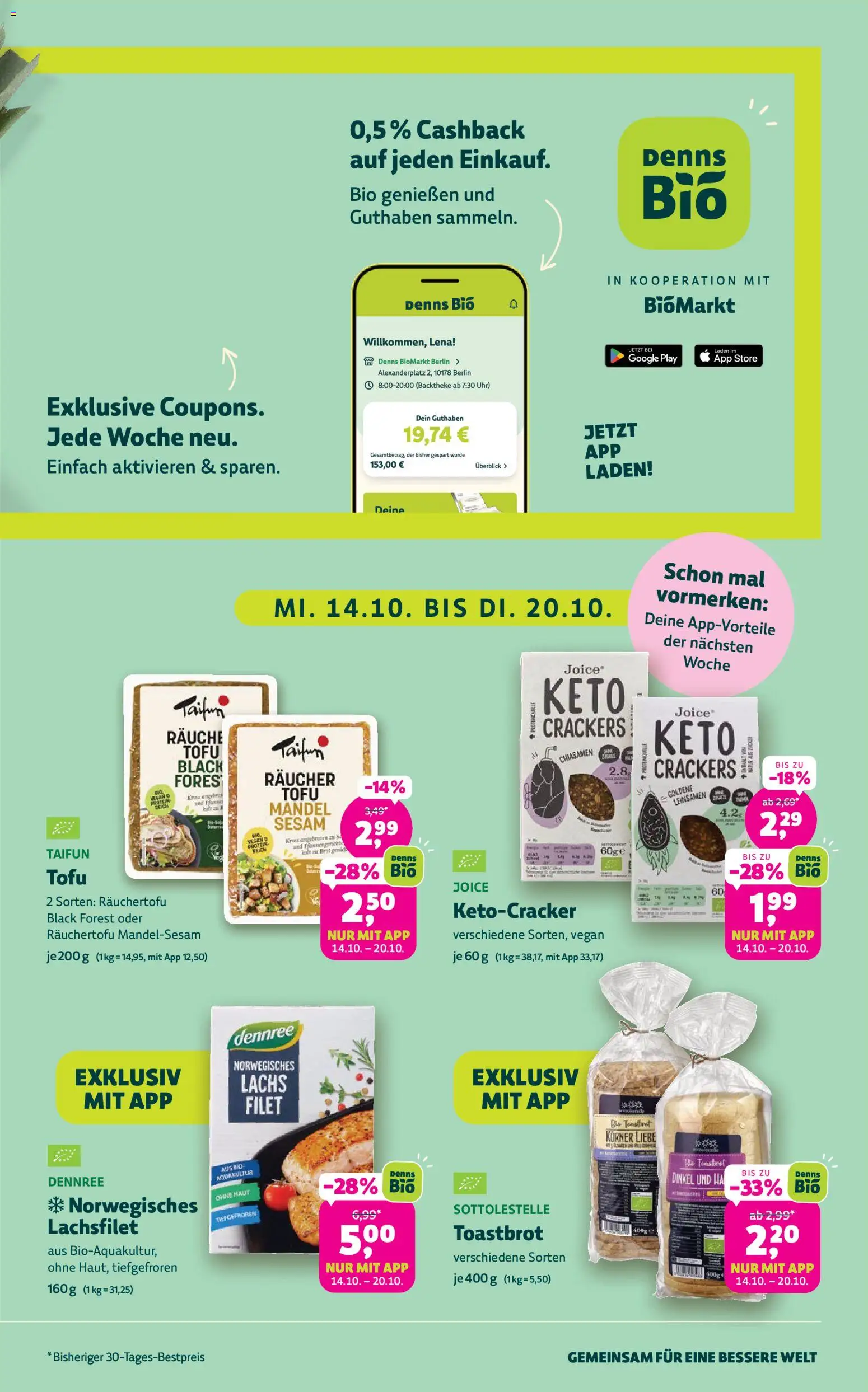 Denns BioMarkt Angebote – gültig ab 07.10.2026 | Seite: 3 | Produkte: Toastbrot, Lachs, Brot, Uhr