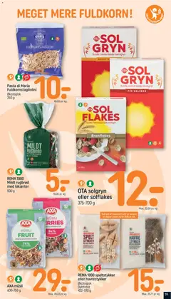 Pasta di Maria Fuldkornstagliolini, Økologisk 250 g gyldig fra 14.06.2026 | Side: 23 | Produkter: Pasta, Müsli, Havregryn, Bananchips