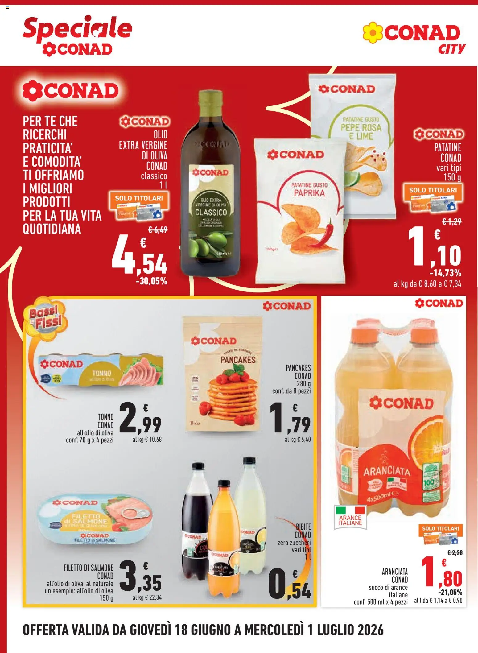 Volantino Conad del 18.06.2026 | Pagina: 6 | Prodotti: Pepe, Tonno, Bibite, Olio extra vergine