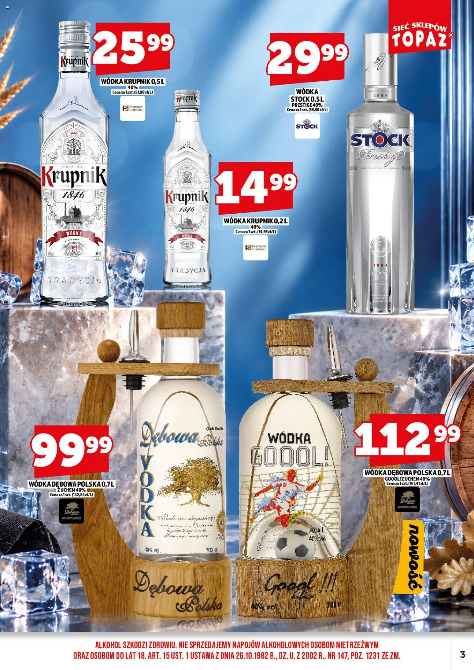 Topaz gazetka alkoholowa od 01.10.2026 | Strona: 5 | Produkty: Krupnik wódka, Vodka, Alkohol, Wódka