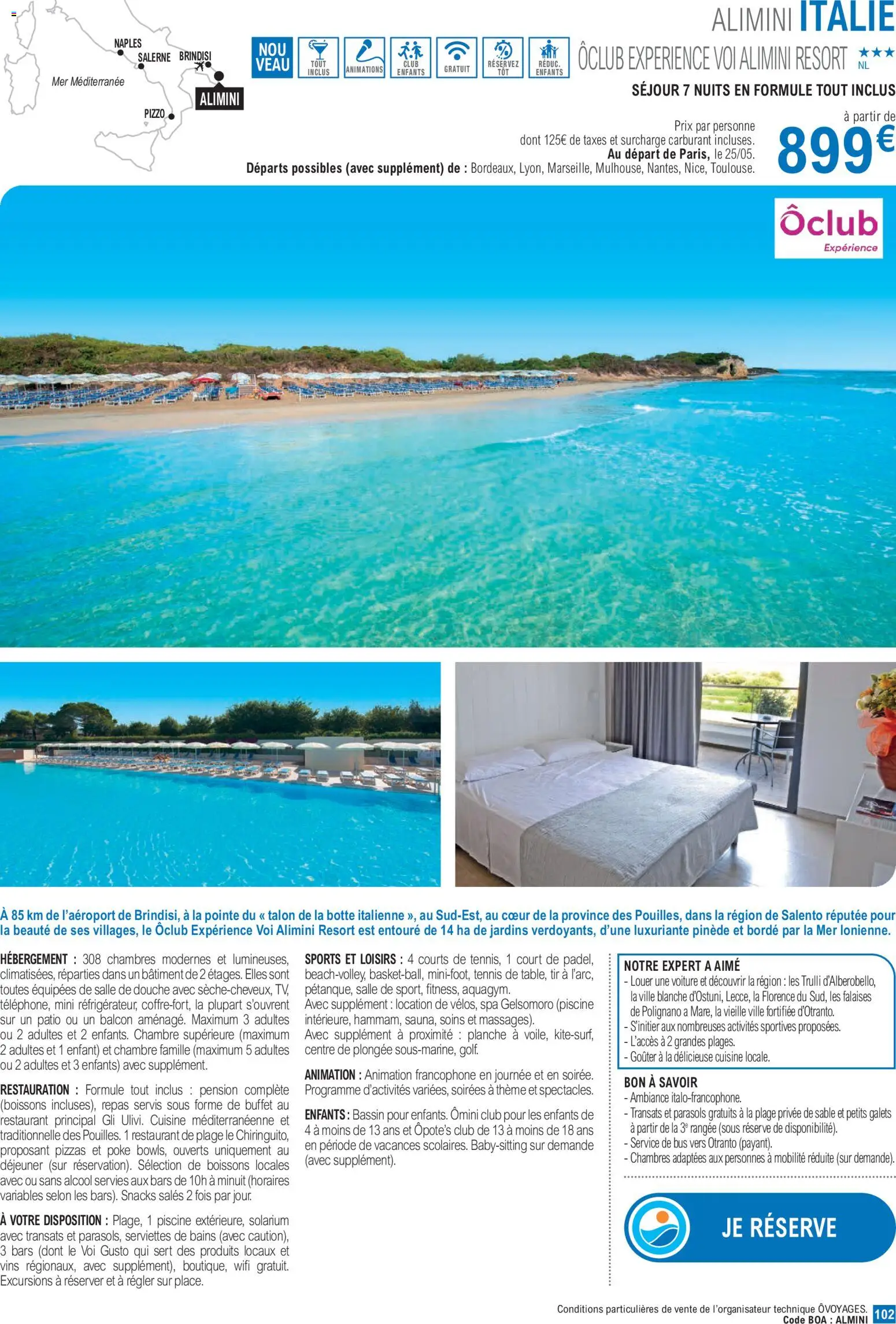 {H1} | Page: 102 | Produits: Alcool, Boissons, Douche, Sable