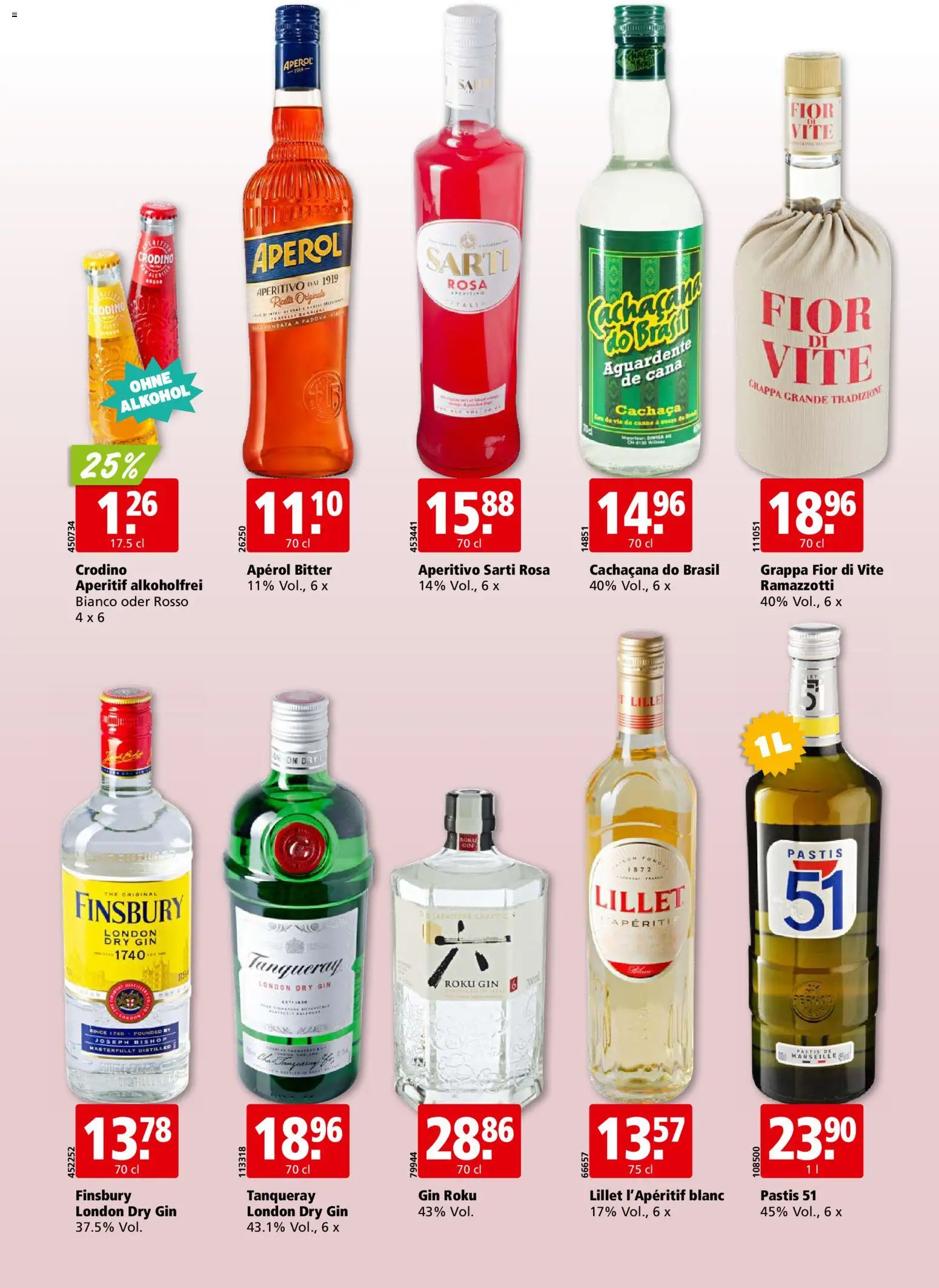 Aligro aktionen Schlieren, Gossau SG, Frauenfeld, Rapperswil-Jona, Sargans, Bern – gültig ab 01.06.2026 | Seite: 26 | Produkte: Gin
