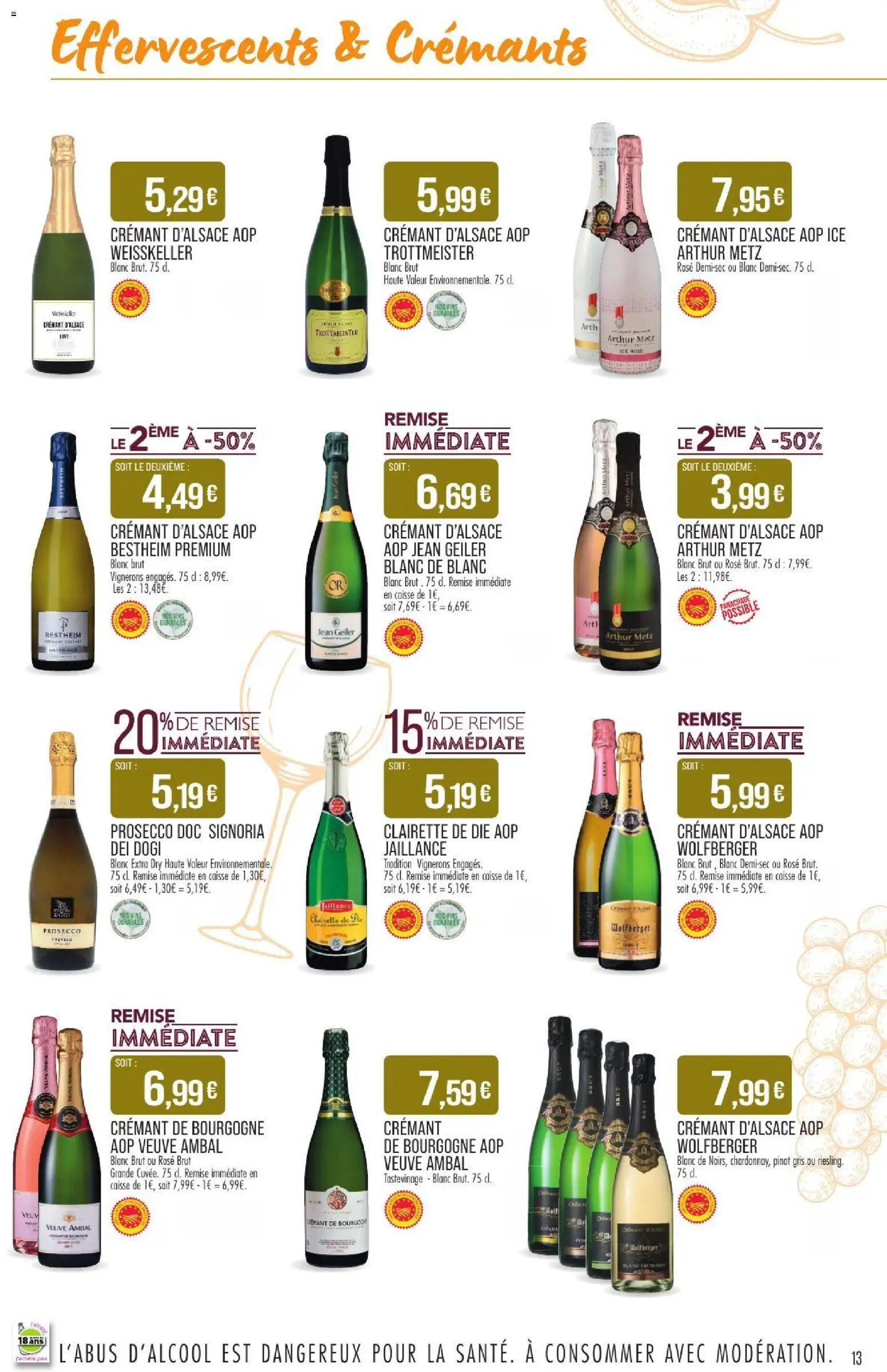 {H1} | Page: 13 | Produits: Jean, Clairette de die, Bourgogne, Crémant