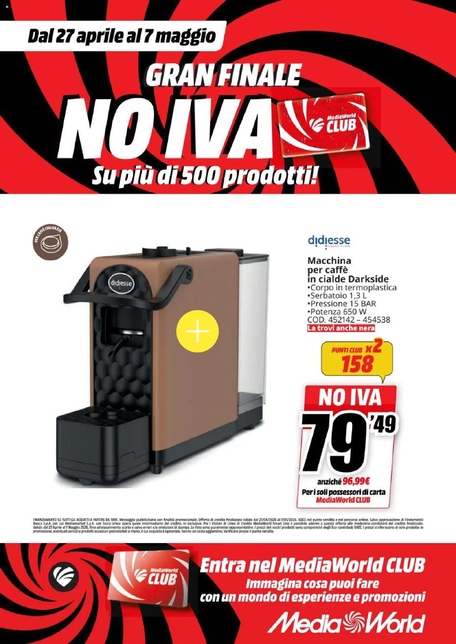 Volantino Media World del 27.04.2026 | Pagina: 34 | Prodotti: Caffè