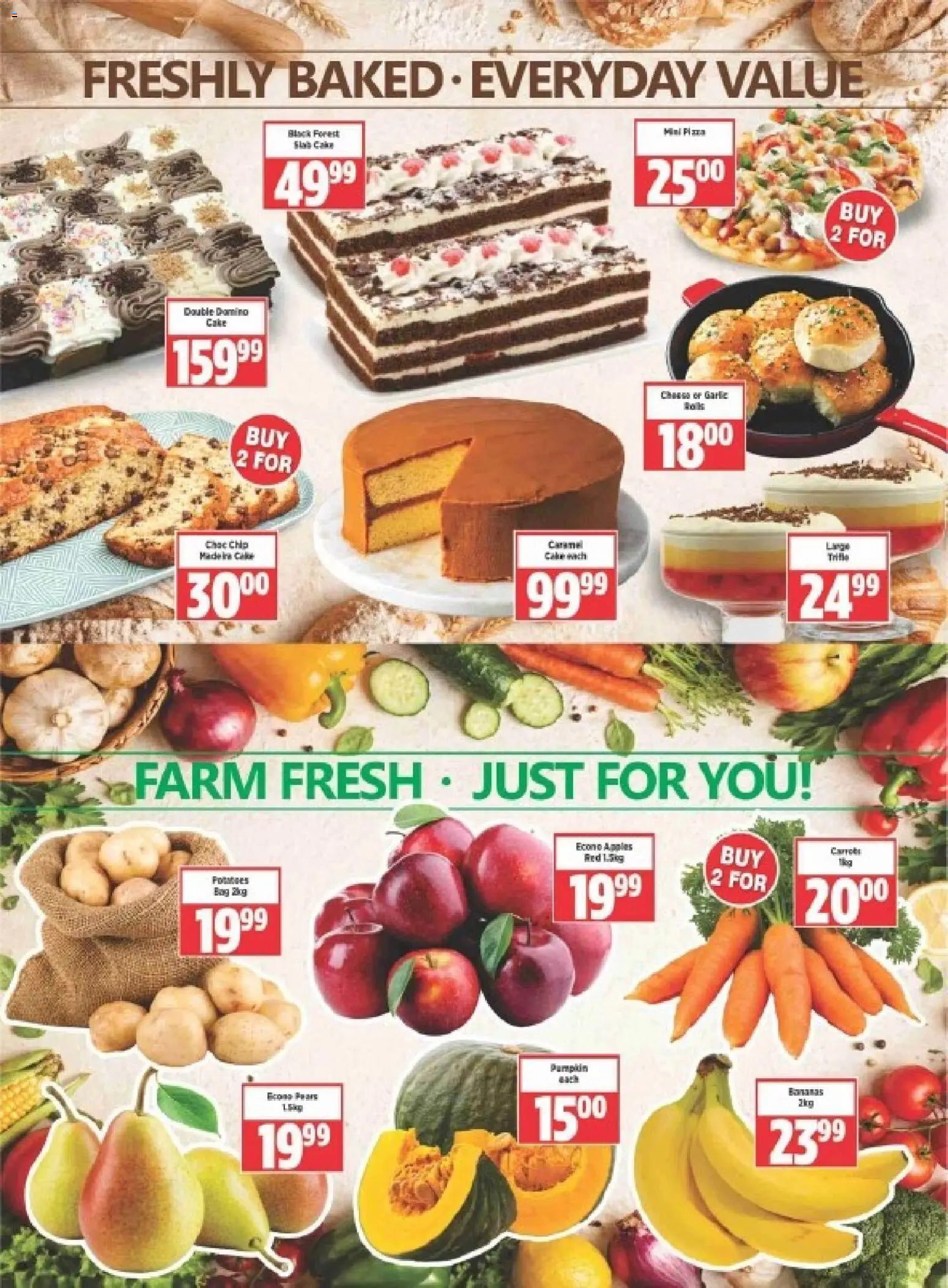New Big Save catalogue – valid from 28.04.2026 | Page: 5 | Products: Pears, Cake, Bag, Garlic