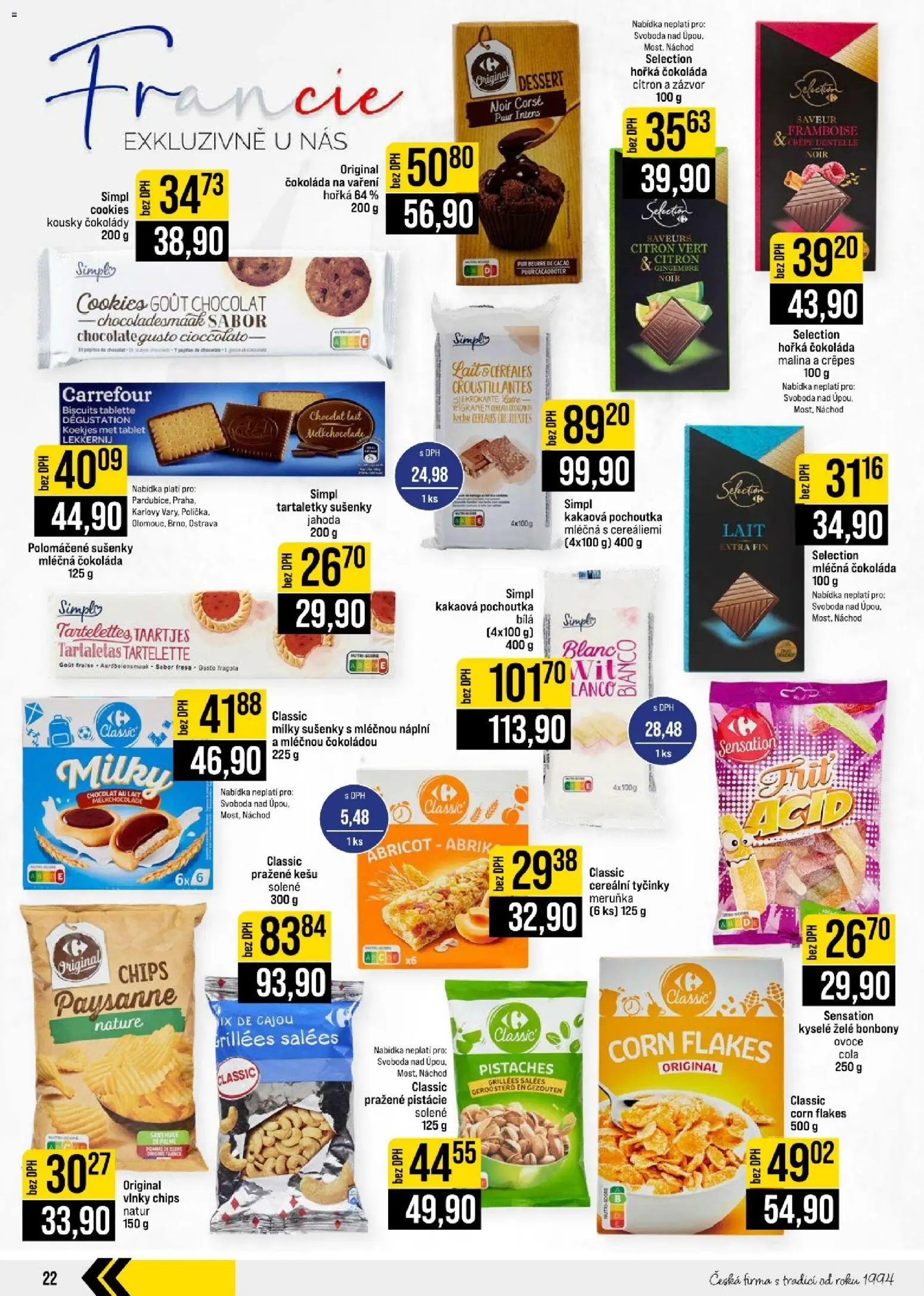 Jip leták - Cash & Carry od 23.09.2026 | Strana: 22 | Produkty: Kešu, Ovoce, Čokoláda, Zázvor