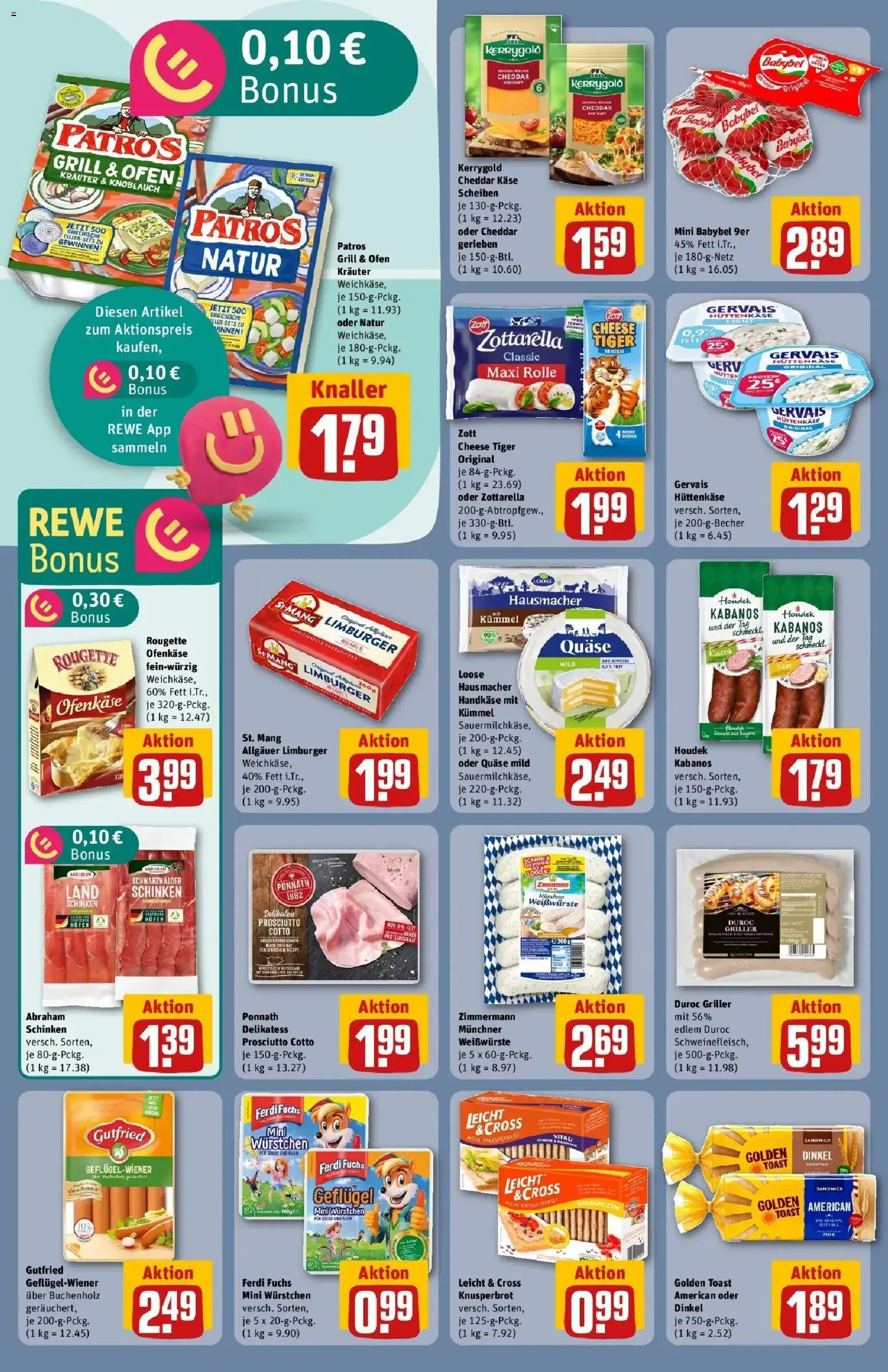 Rewe Prospekt Olfen – gültig ab 17.05.2026 | Seite: 10 | Produkte: Feta, Toast, Rougette ofenkase, Hüttenkäse
