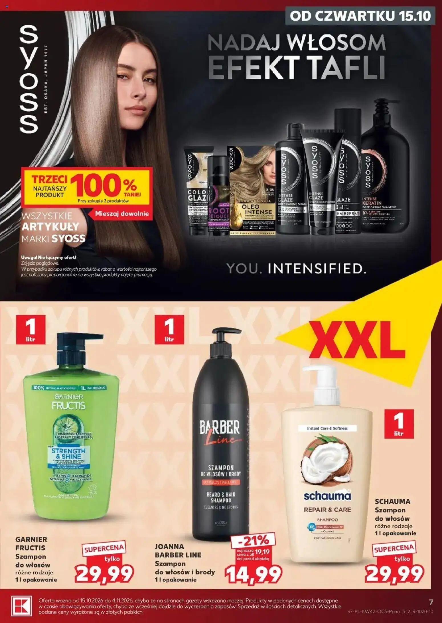 Kaufland gazetka - Chemia i kosmetyki od 15.10.2026 - od jutra PDF | Strona: 7 | Produkty: Garnier, Szampon do włosów, Gazety, Szampon