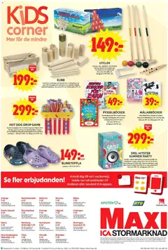 SPEL HITSTER SUMMER PARTY, Jumbo. Samla alla tiders sommarfavoriter på tidslinjen! Lyssna, gissa årtal och tävla om att först placera 10 låtar rätt. Kan kombineras med alla andra Hitster-spel för ännu mer musikfest! - Förhandsvisning av reklamblad från butik ICA Maxi aktuell från 08.06.2026 | Sida: 15