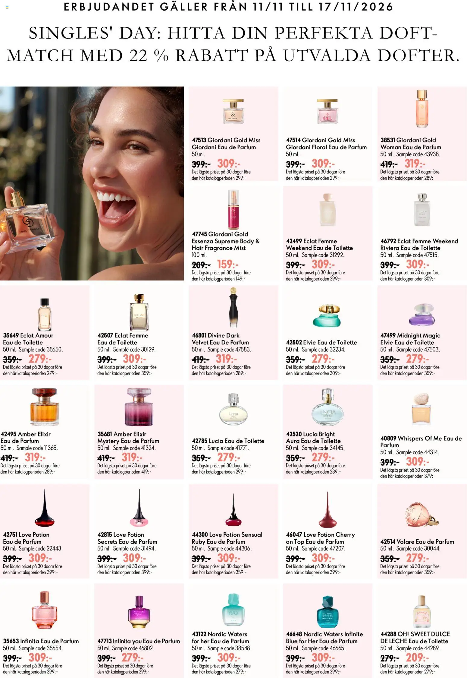 Oriflame reklamblad aktuell från 28/10/2026 | Sida: 14 | Produkter: Doft, Eau de toilette, Galler