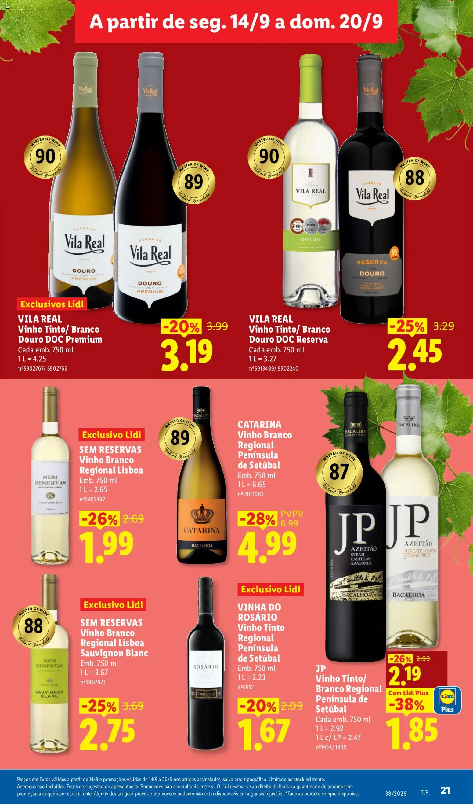 Lidl folheto │ válido de 14/09/2026 | Página: 21 | Produtos: Vinho branco, Vinho, Vinho tinto