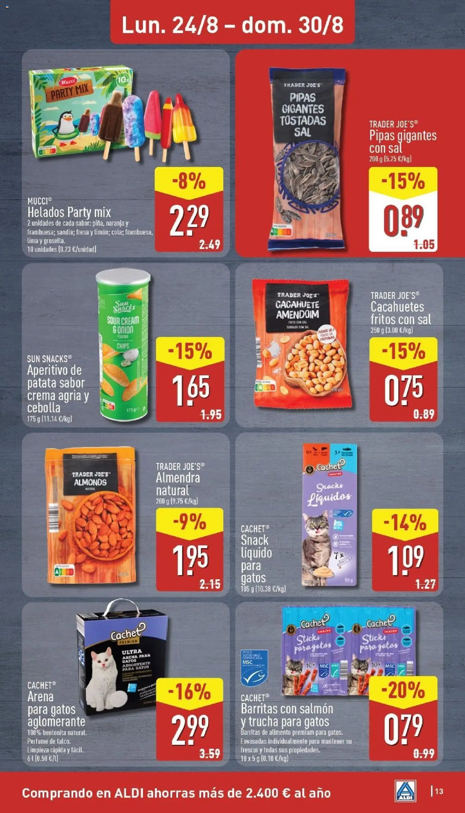 Aldi folleto Canarias │ válido desde el 24/08/2026 | Página: 13 | Productos: Perfume, Lima, Tostadas, Snacks