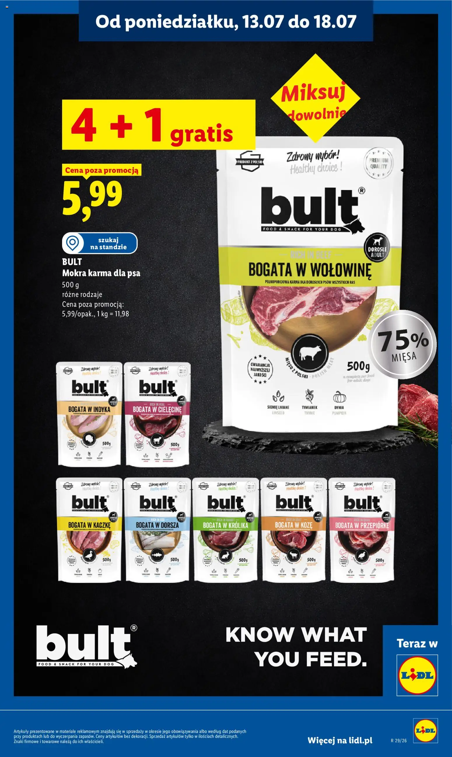 Lidl gazetka od 13.07.2026 | Strona: 59 | Produkty: Dynia, Mięso, Karma dla psa, Siemie lniane
