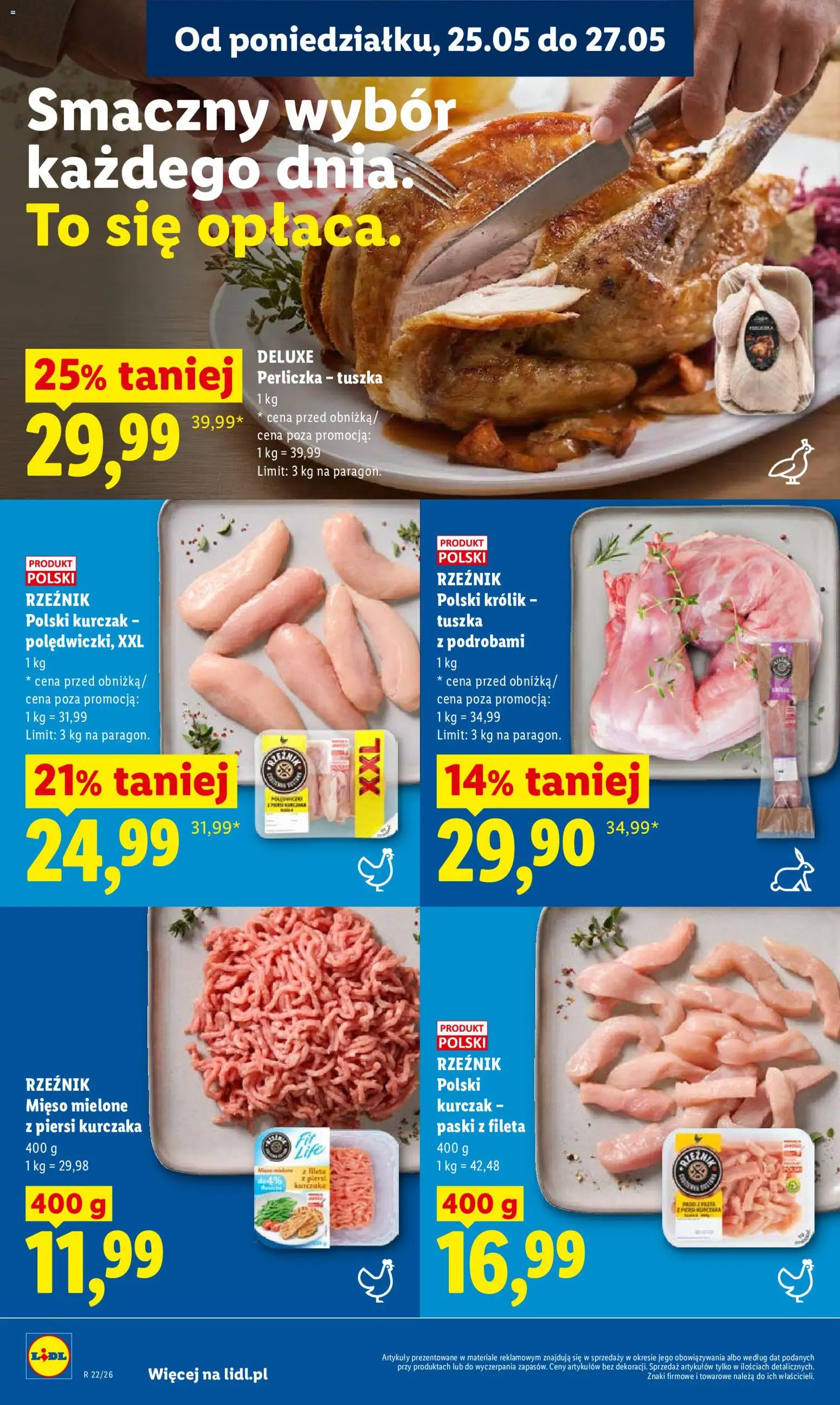 Lidl gazetka od 25.05.2026 | Strona: 48 | Produkty: Piersi, Mięso, Mięso mielone, Perliczka