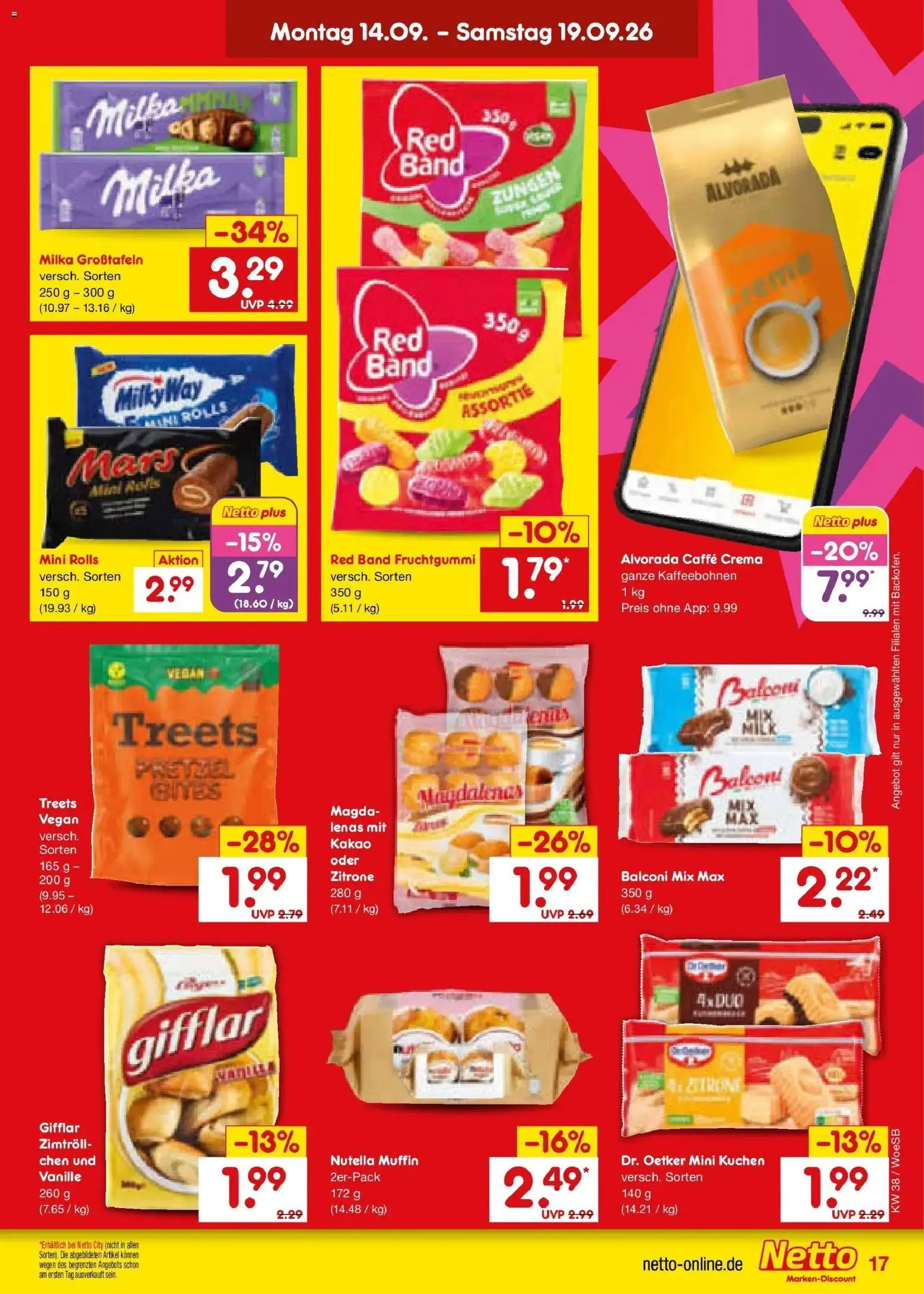 Netto Marken-Discount Prospekt Gemmingen – gültig ab 14.09.2026 | Seite: 25 | Produkte: Milka, Creme, Mars, Vanille