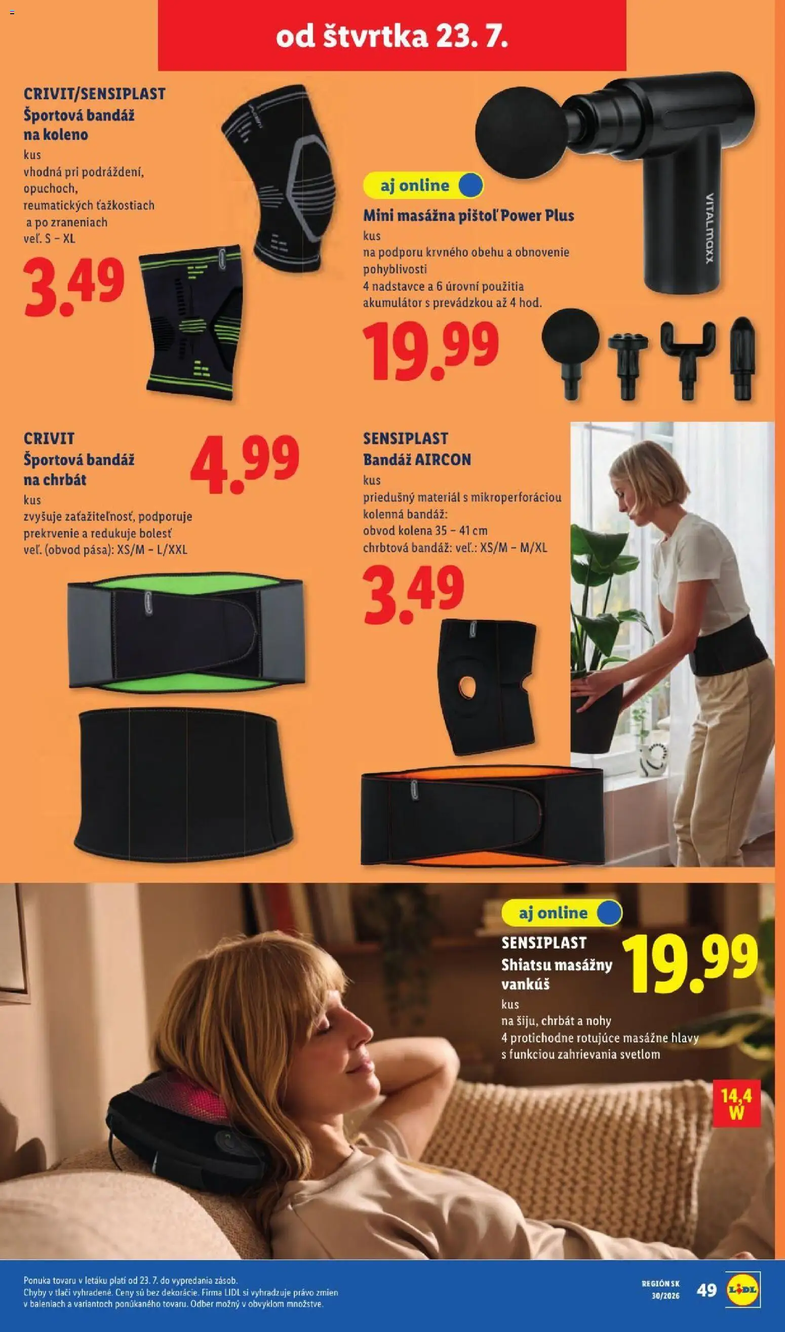 Nové Lidl akcie – leták je platný od 20.07.2026 | Strana: 97 | Produkty: Vankúš, Akumulátor, Koleno