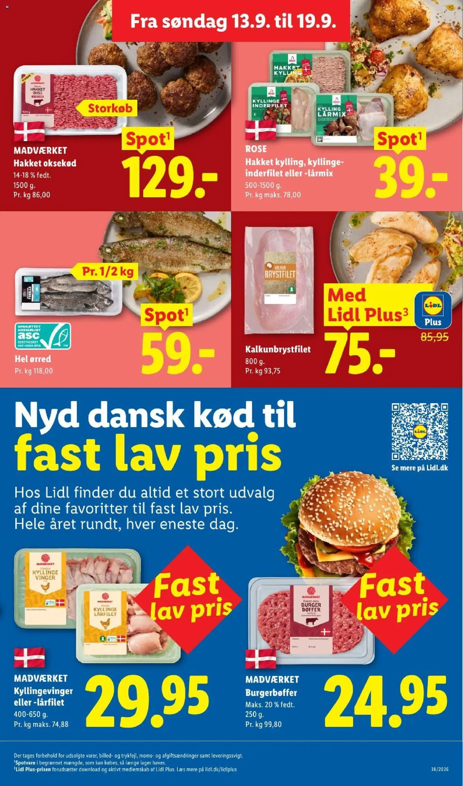 Lidl tilbudsavis – gyldig fra 13/09/2026 | Side: 3 | Produkter: Bøffer, Oksekød, Ørred, Søm