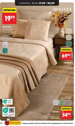Pogląd oferty "Dywan, wym.: 140 x 70 cm" - ważna od 12.09.2026 | Strona: 36 | Produkty: Łóżko, Poduszka, Dywan, Narzuta