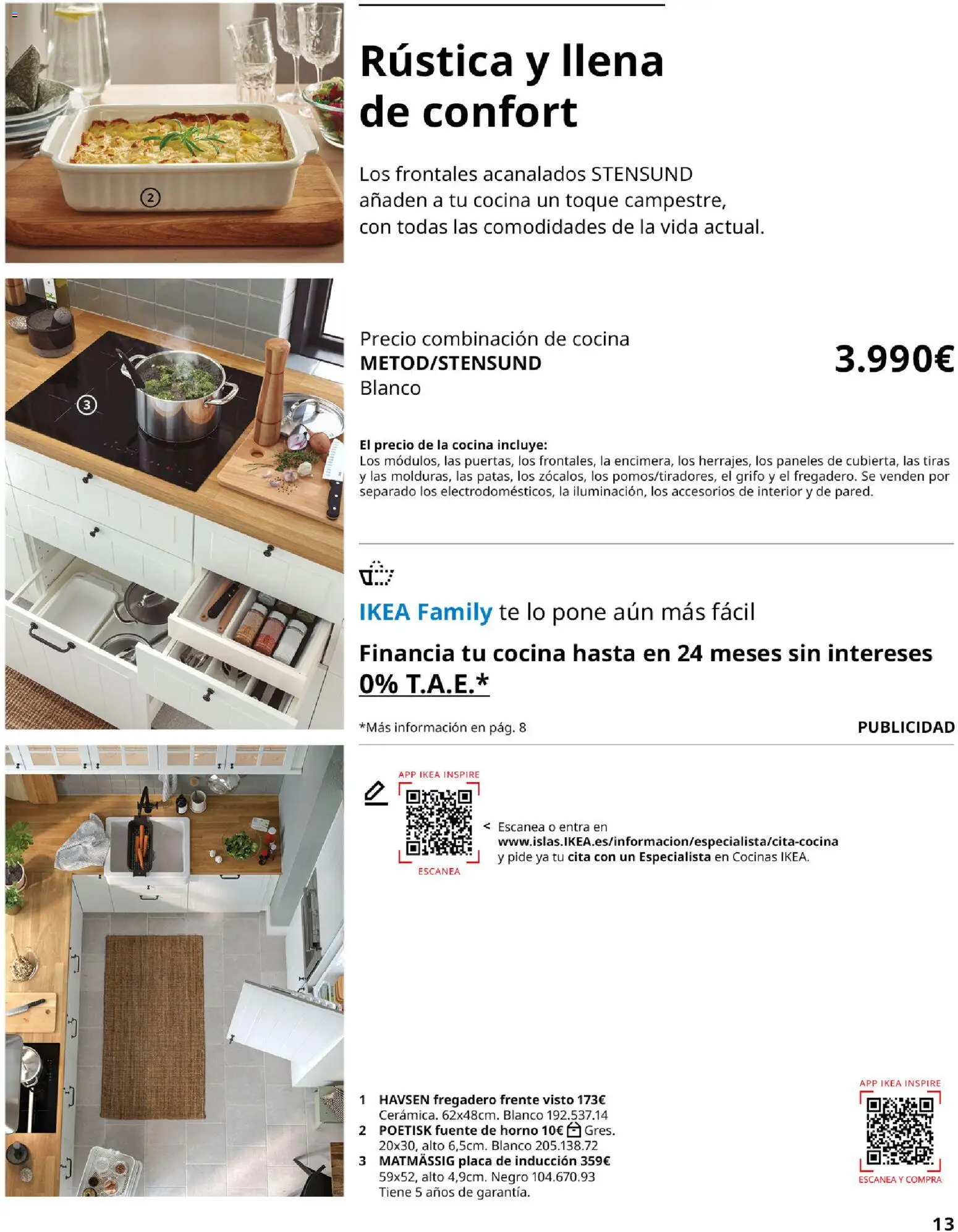 Catálogo IKEA Cocinas │ válido desde el 01.02.2026 | Página: 13 | Productos: Fregadero, Té, Horno, Cocina