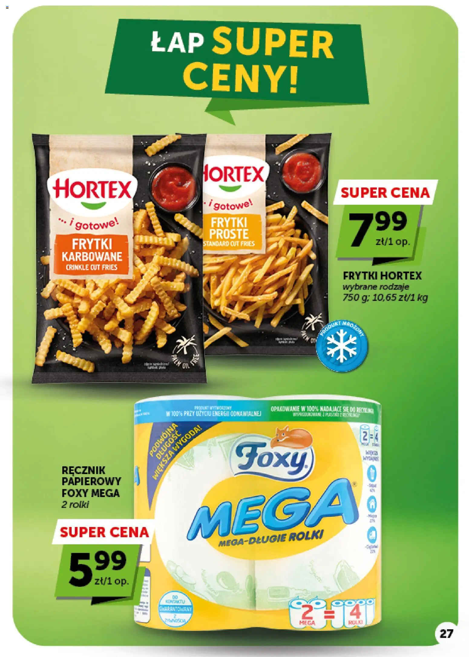 Groszek gazetka od 08.10.2026 | Strona: 27 | Produkty: Rolki, Frytki, Ręcznik papierowy