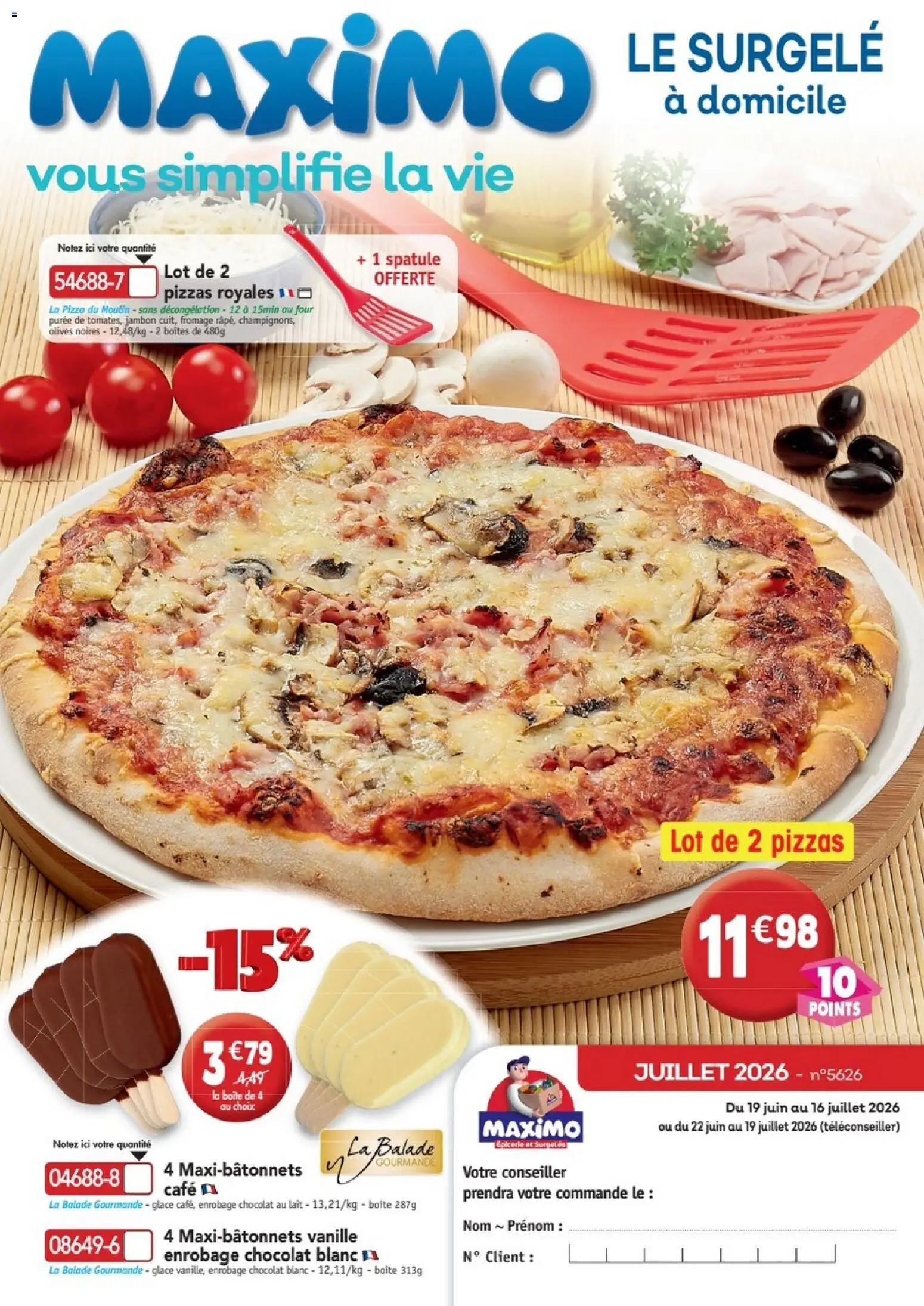 {H1} | Page: 1 | Produits: Lait, Fromage, Chocolat, Jambon