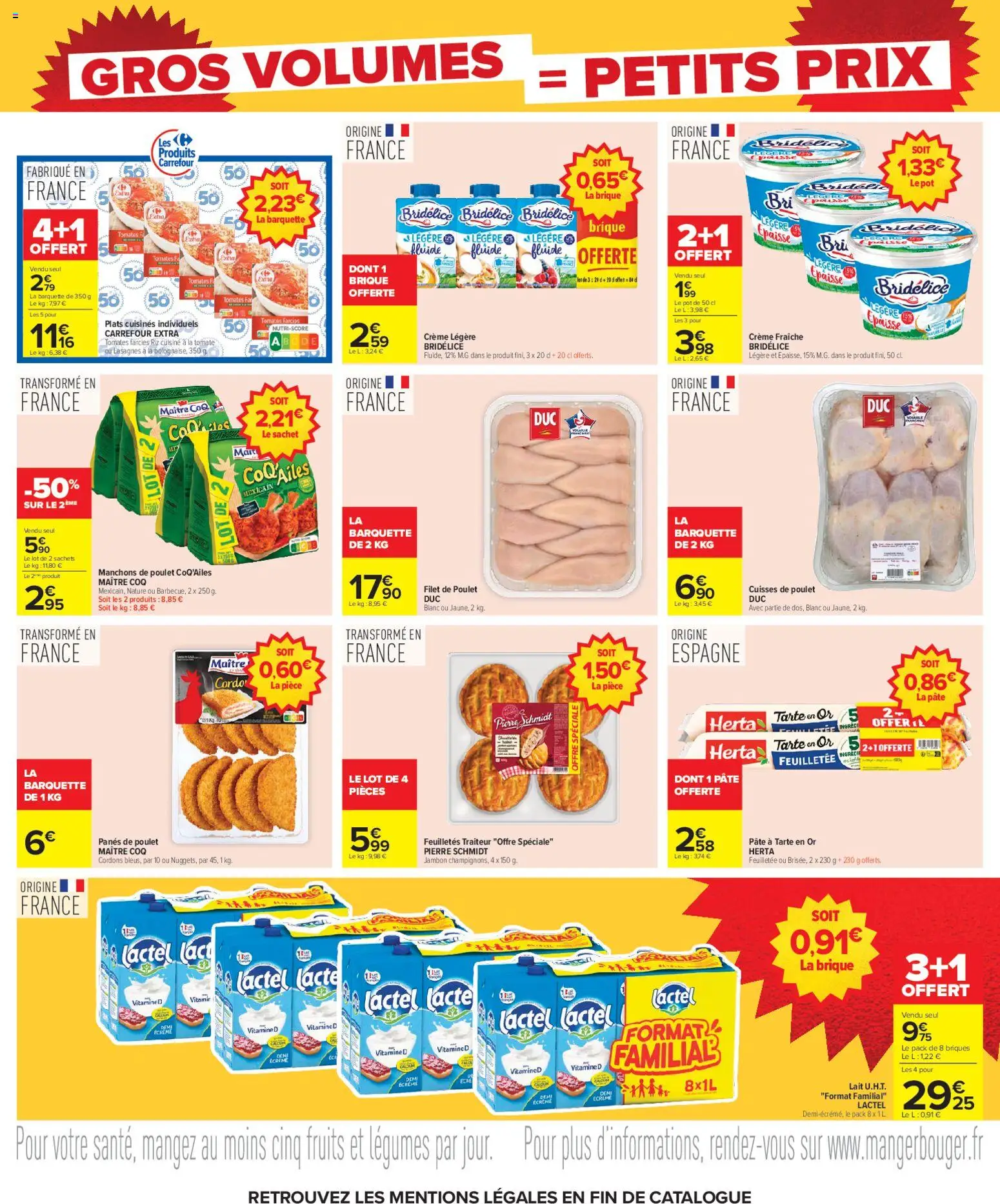 {H1} | Page: 15 | Produits: Brique, Plats cuisinés, Crème légère, Pâte