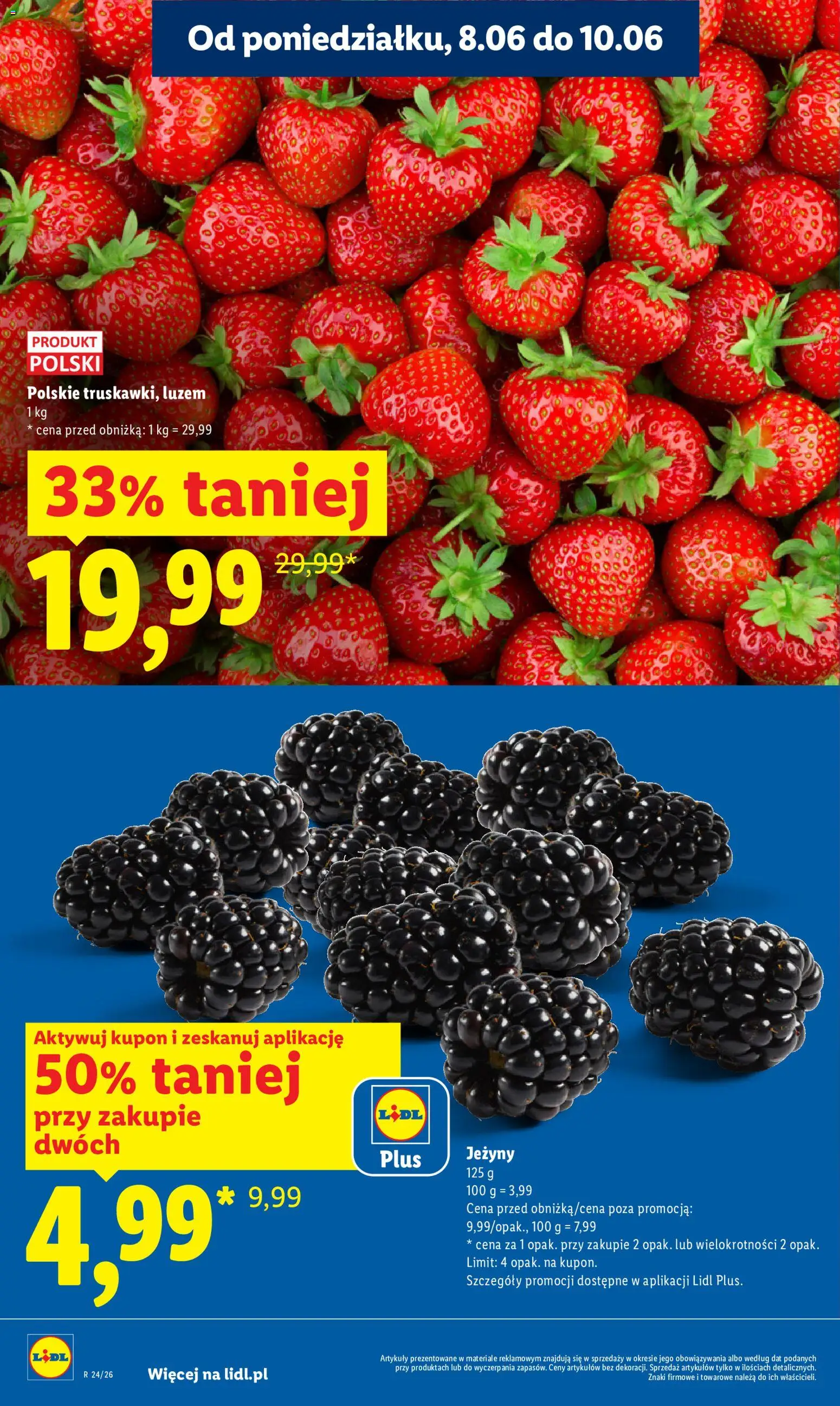 Lidl gazetka od 08.06.2026 | Strona: 6 | Produkty: Jeżyny